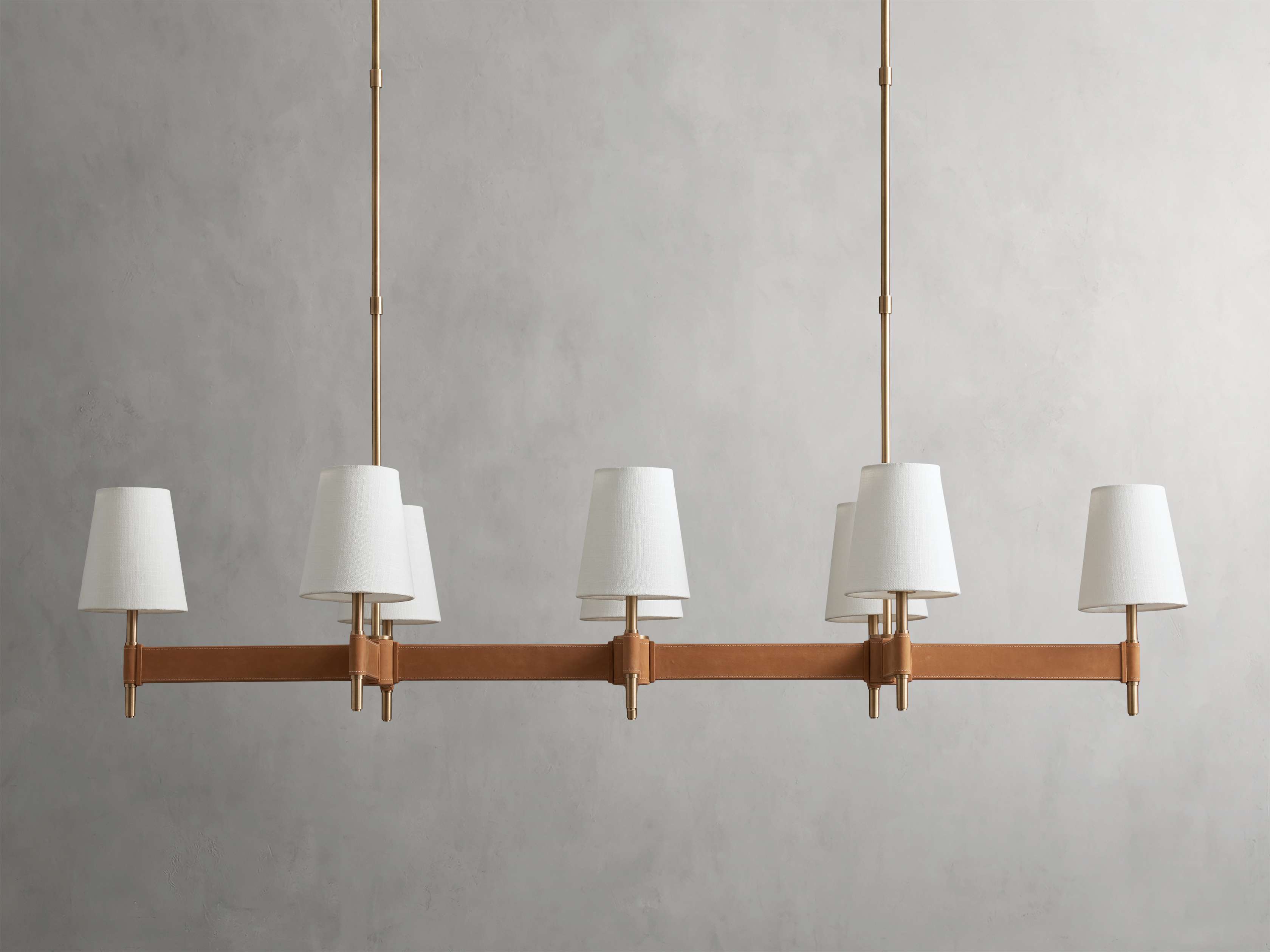 Black Brass Linear chandelier - Siena Wisp for dining room view 8