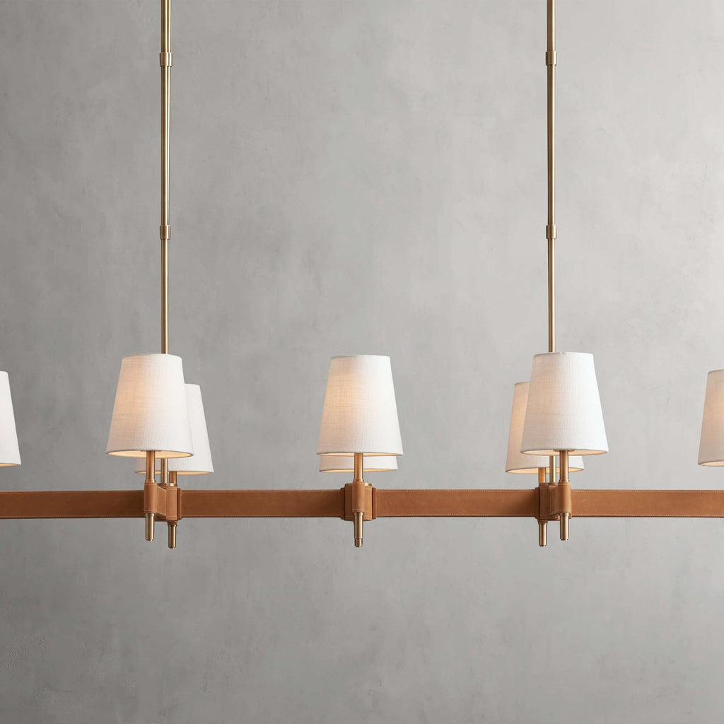 Black Brass Linear chandelier - Siena Wisp for dining room view 1