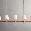 Black Brass Linear chandelier - Siena Wisp for dining room view 1