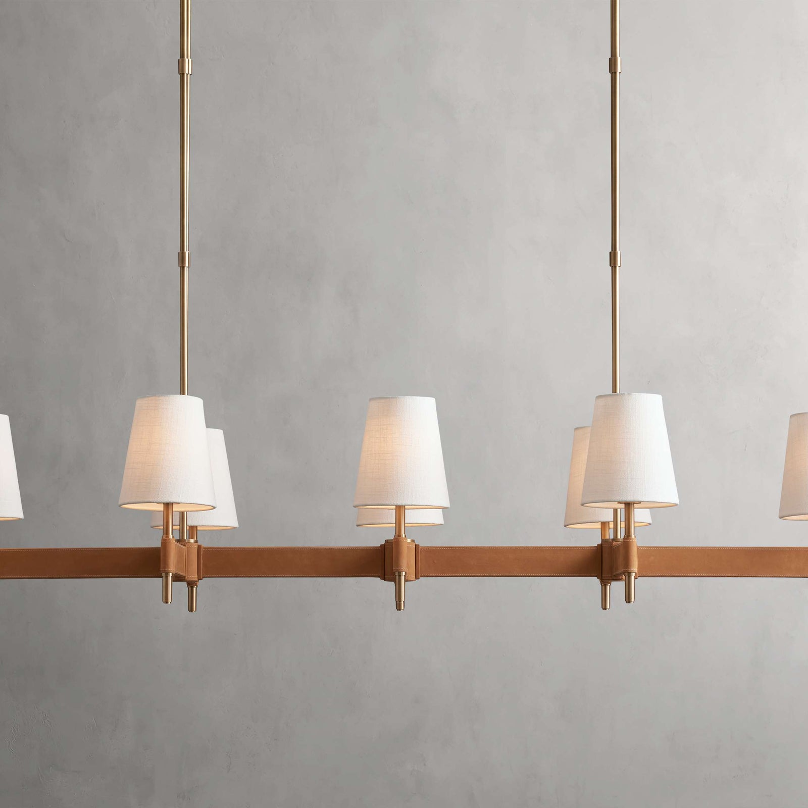 Black Brass Linear chandelier - Siena Wisp for dining room view 1