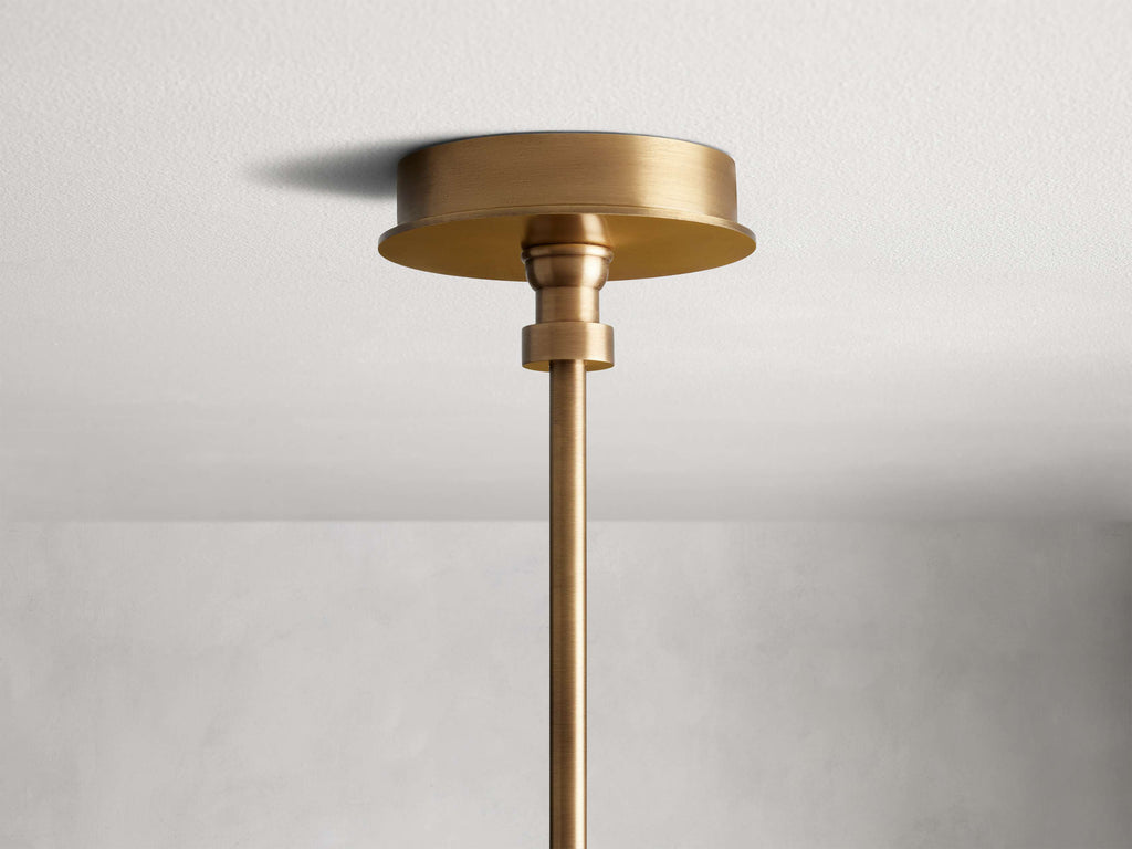 White Brass Round chandelier - Dune Wisp for dining room view 5