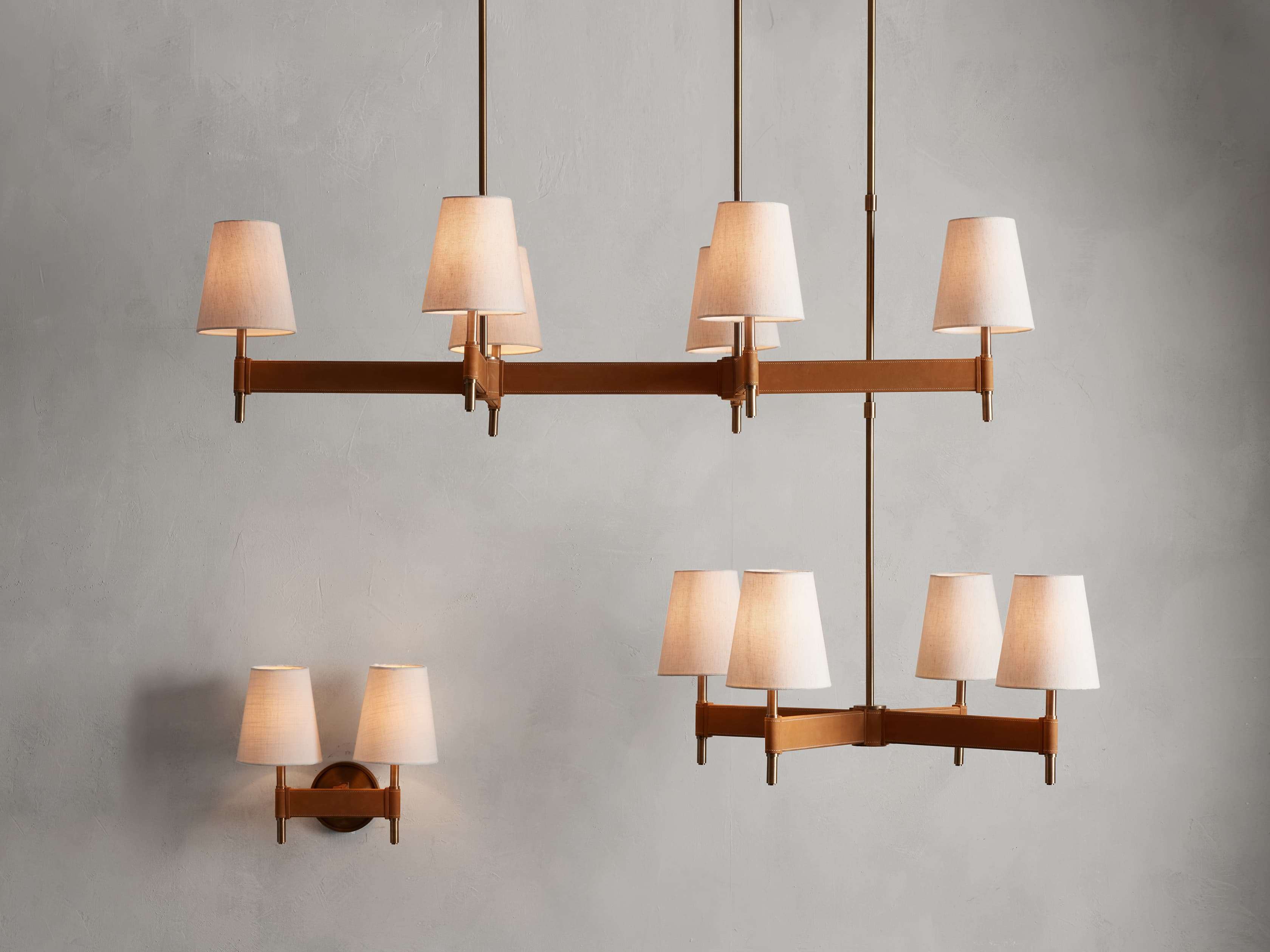 Black Brass Linear chandelier - Siena Wisp for dining room view 5