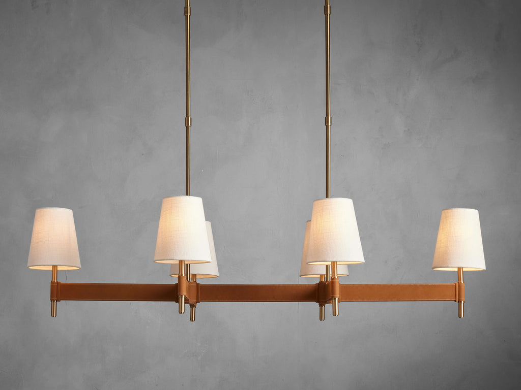 Black Brass Linear chandelier - Siena Wisp for dining room view 7