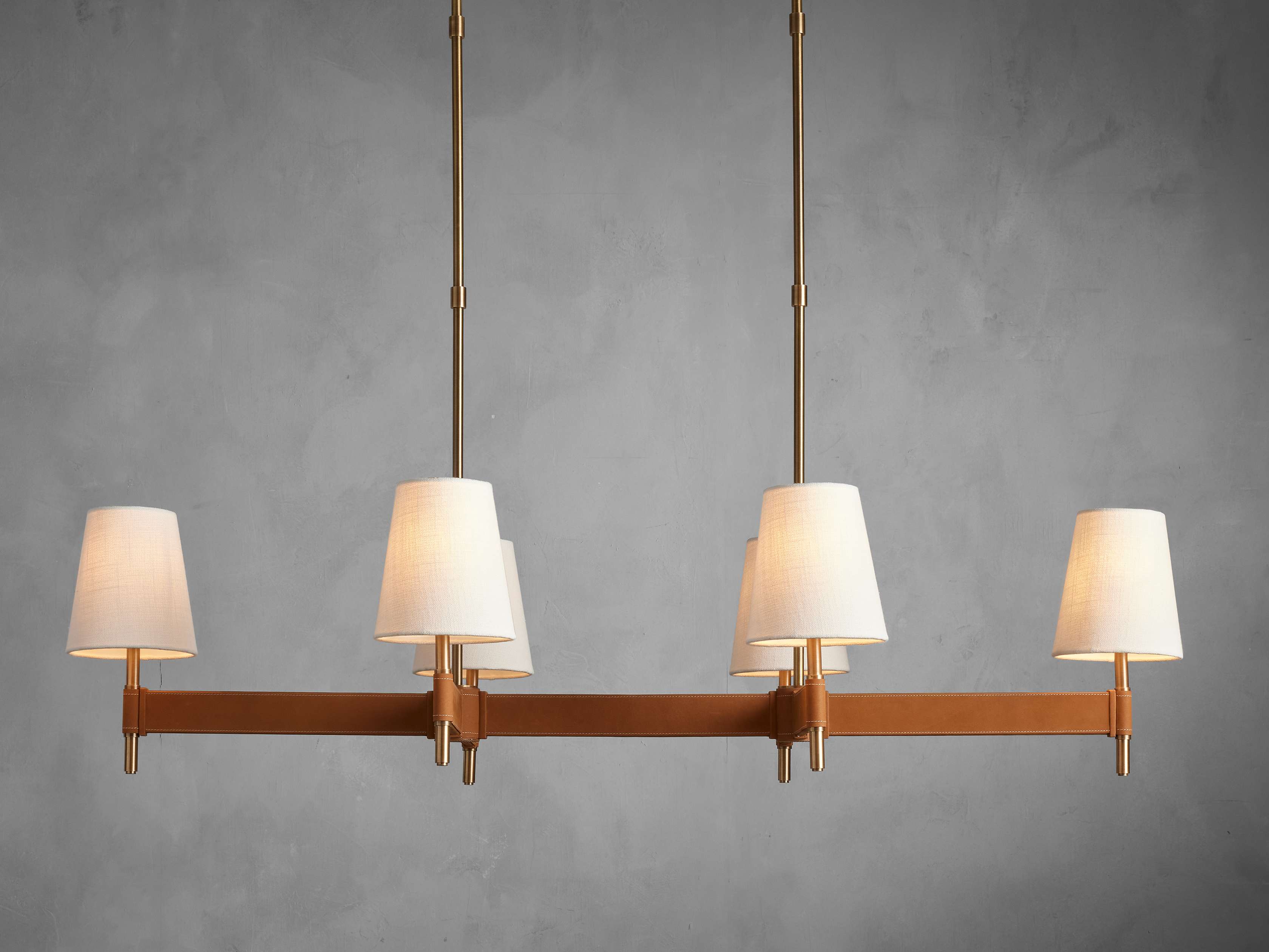Black Brass Linear chandelier - Siena Wisp for dining room view 7