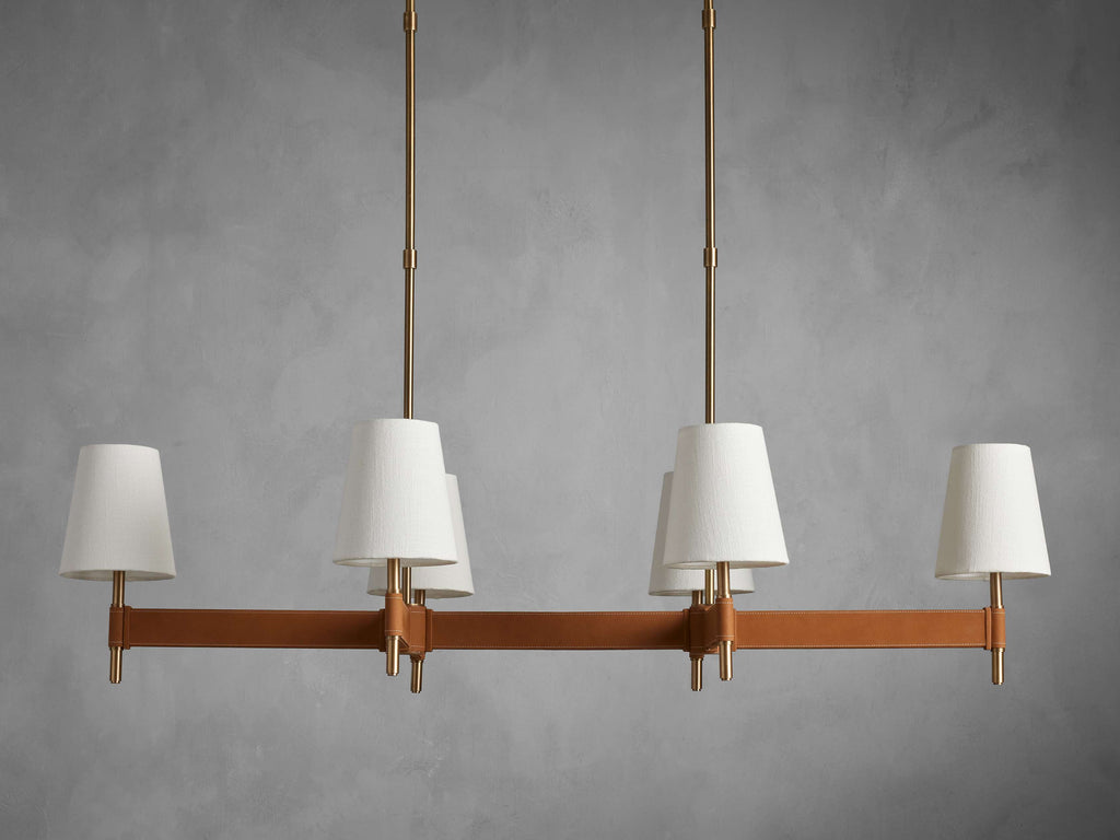 Black Brass Linear chandelier - Siena Wisp for dining room view 4