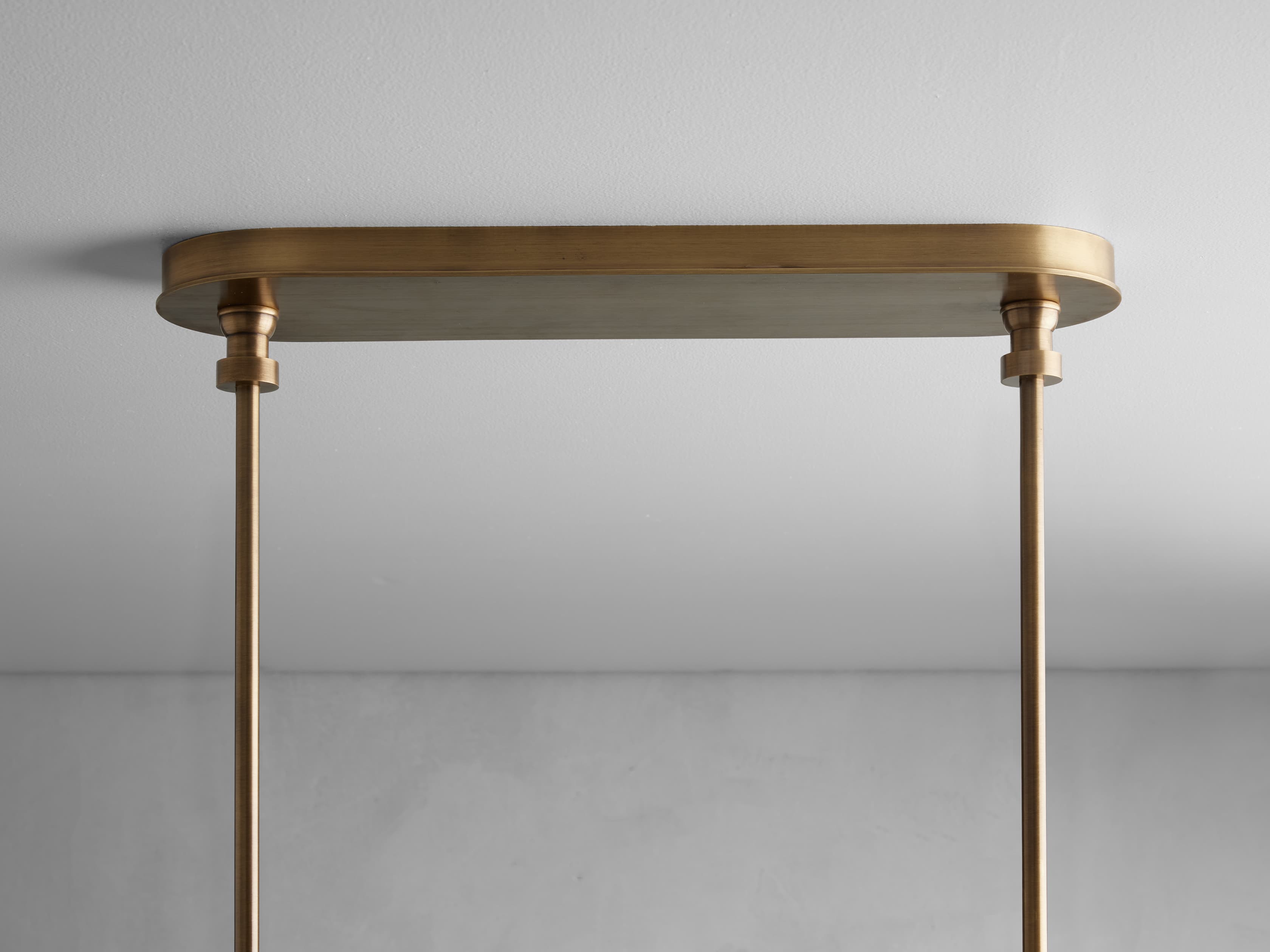 Black Brass Linear chandelier - Siena Wisp for dining room view 3
