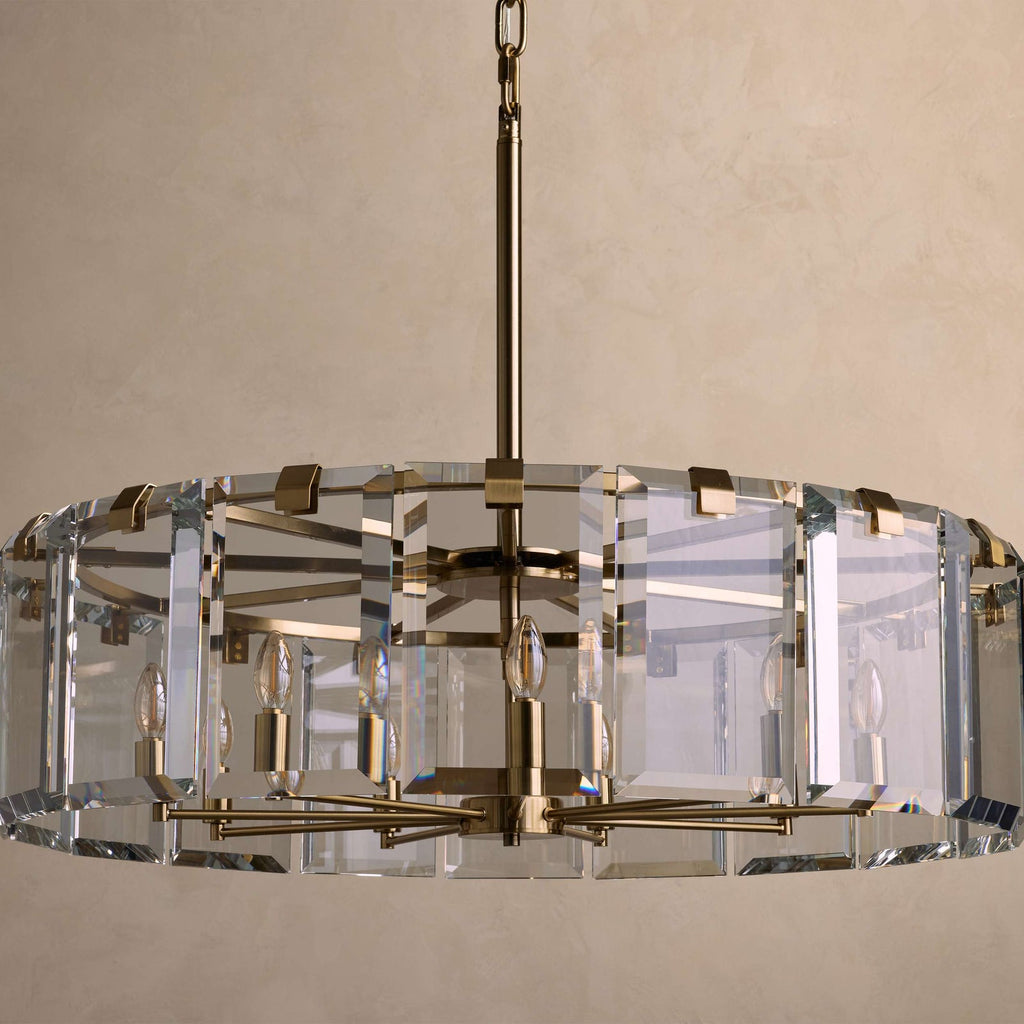 Black Crystal Round chandelier - Arden Court for dining room view 1