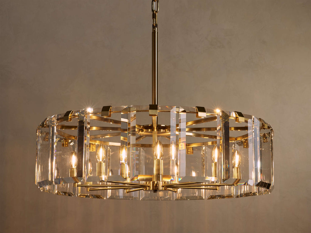 Black Crystal Round chandelier - Arden Court for dining room view 26