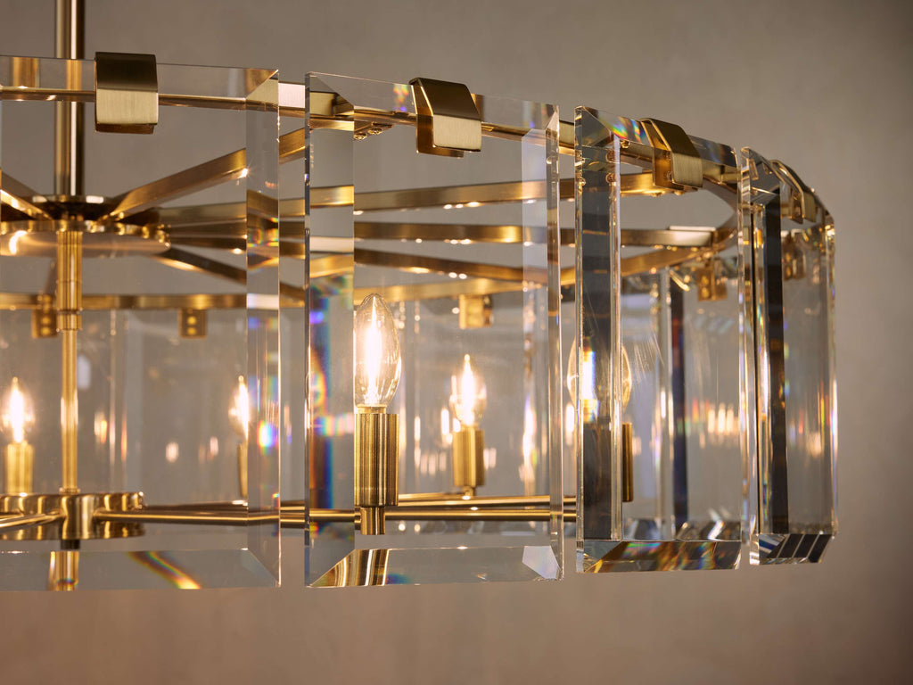 Black Crystal Round chandelier - Arden Court for dining room view 7