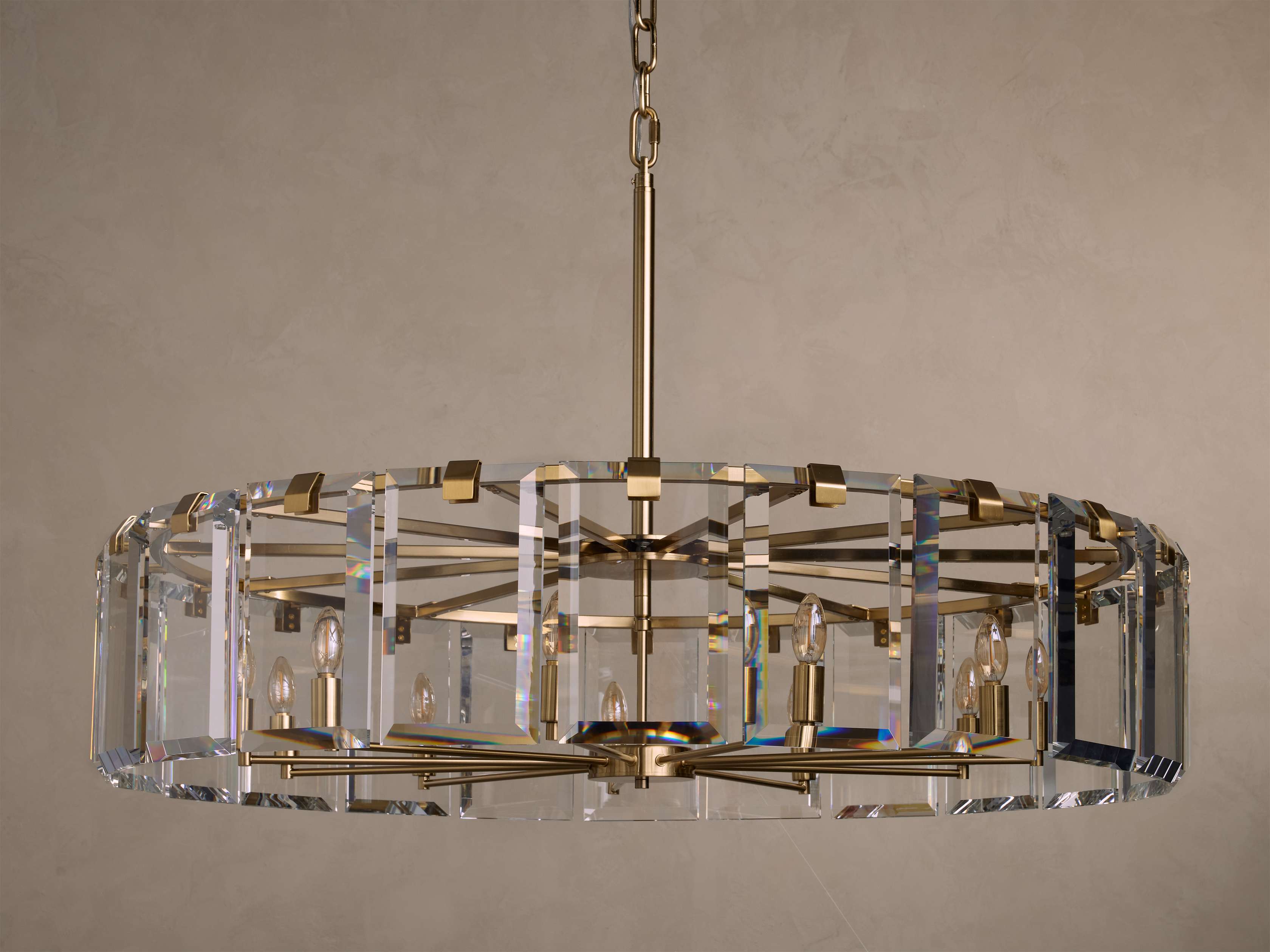 Black Crystal Round chandelier - Arden Court for dining room view 6