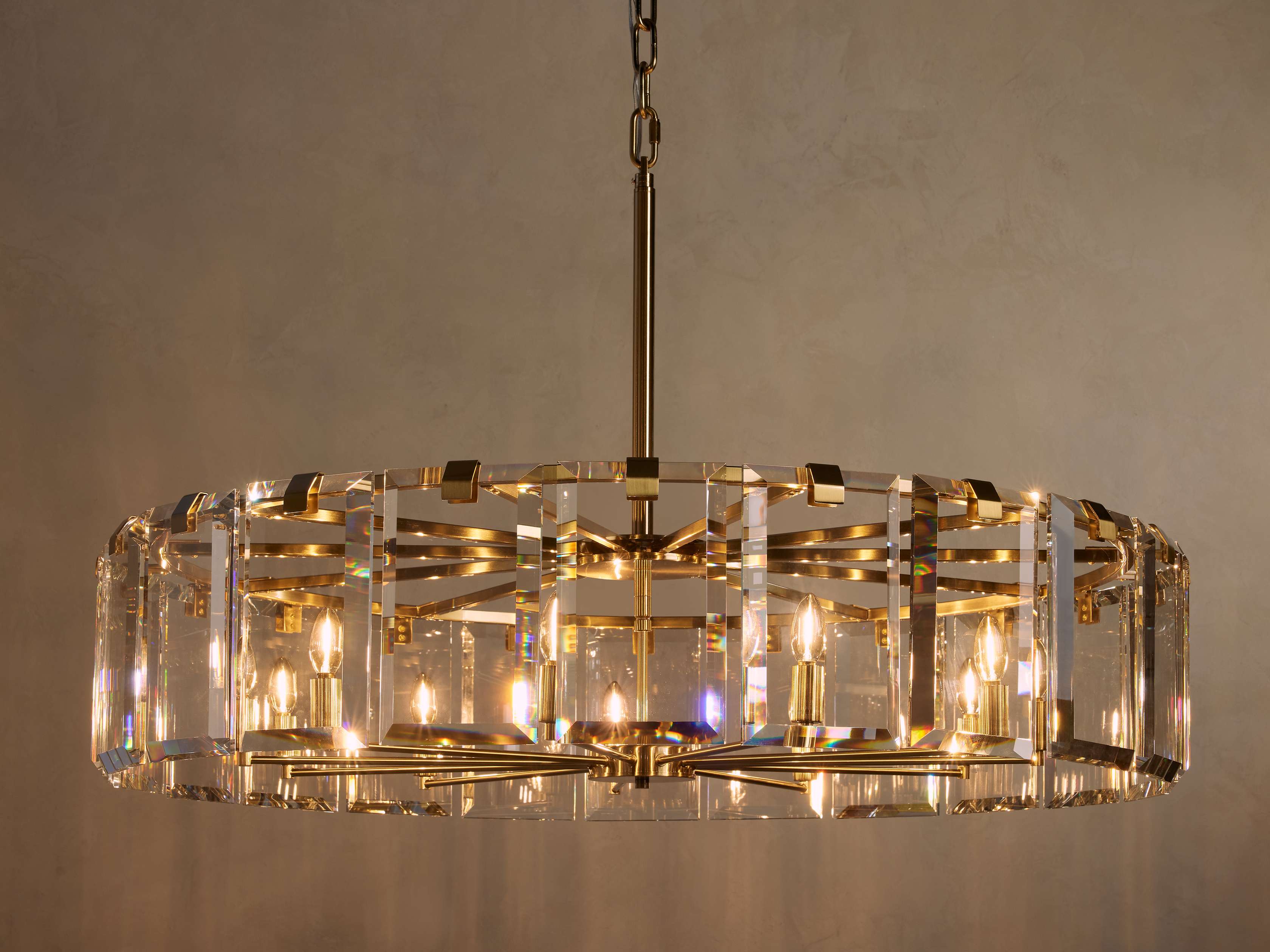 Black Crystal Round chandelier - Arden Court for dining room view 22