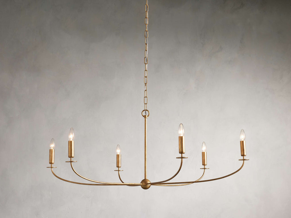 Clear Iron chandelier - Rosa Wisp for dining room view 2
