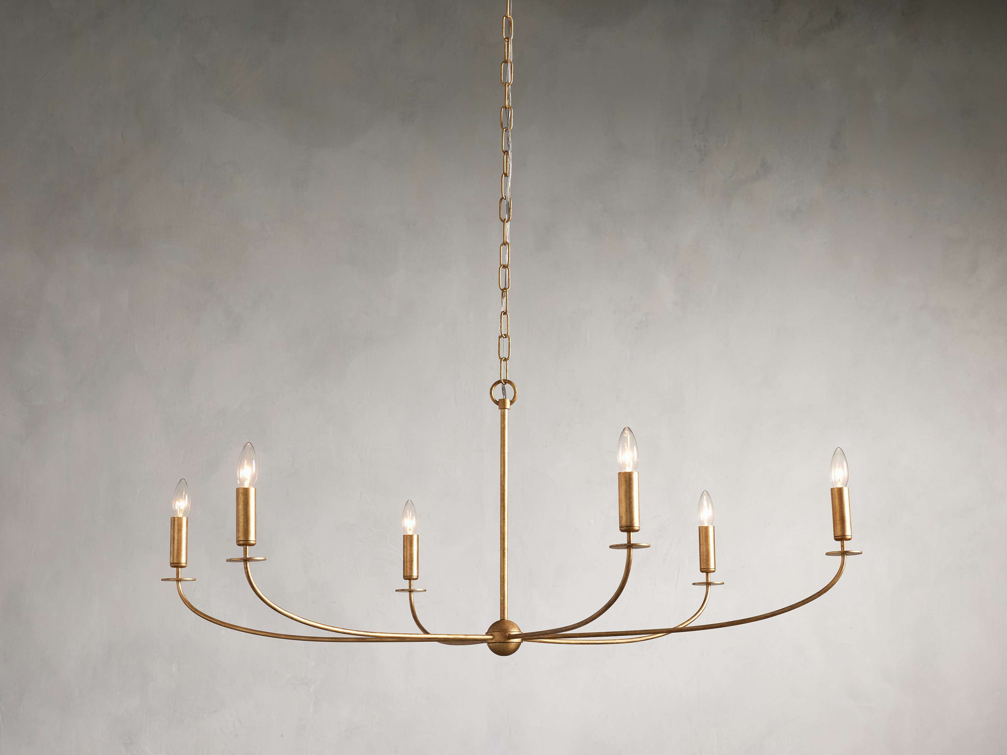 Clear Iron chandelier - Rosa Wisp for dining room view 2