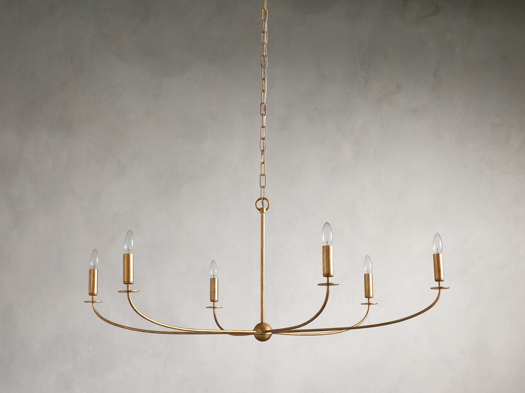 Clear Iron chandelier - Rosa Wisp for dining room view 7