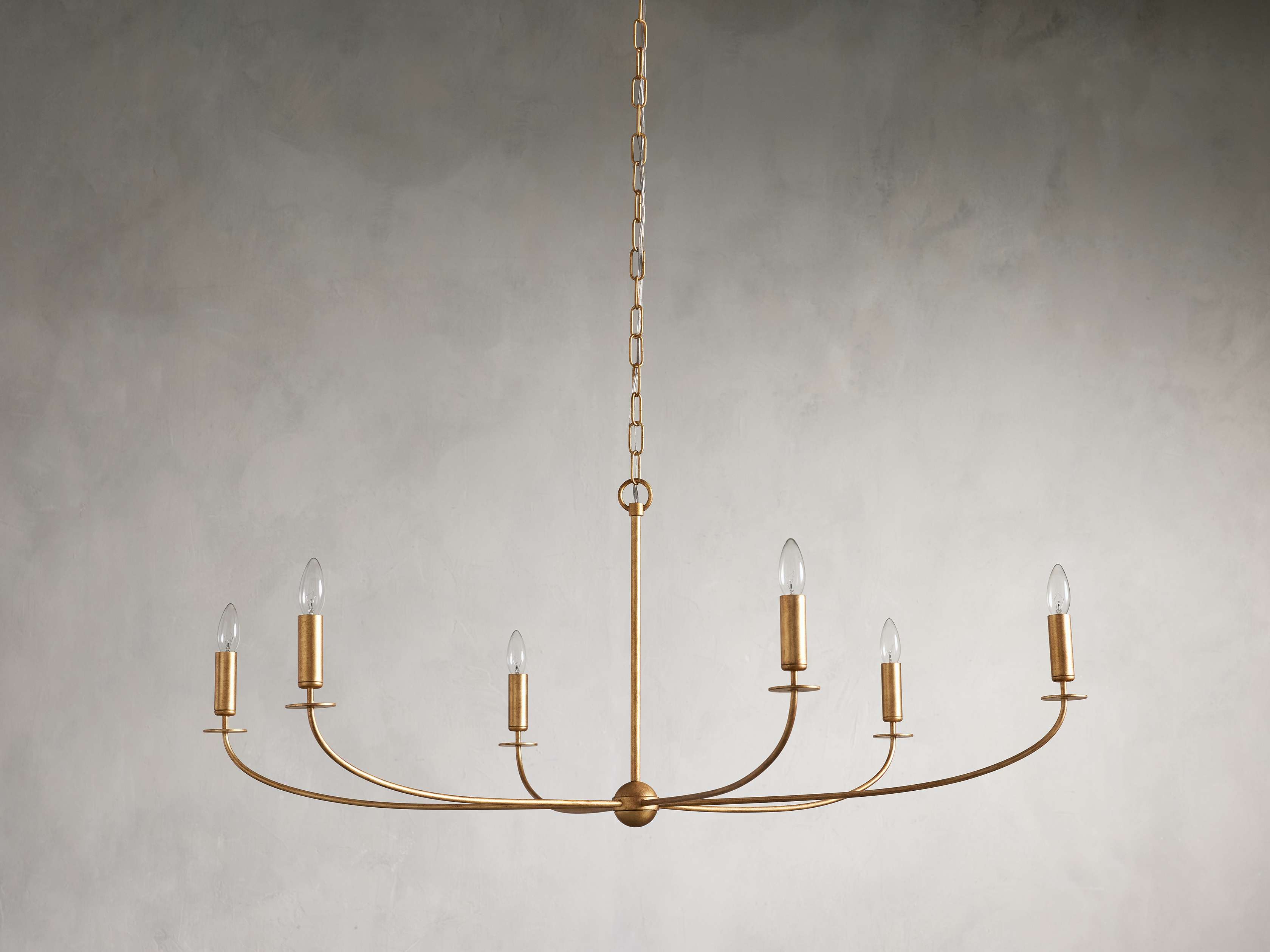 Clear Iron chandelier - Rosa Wisp for dining room view 7