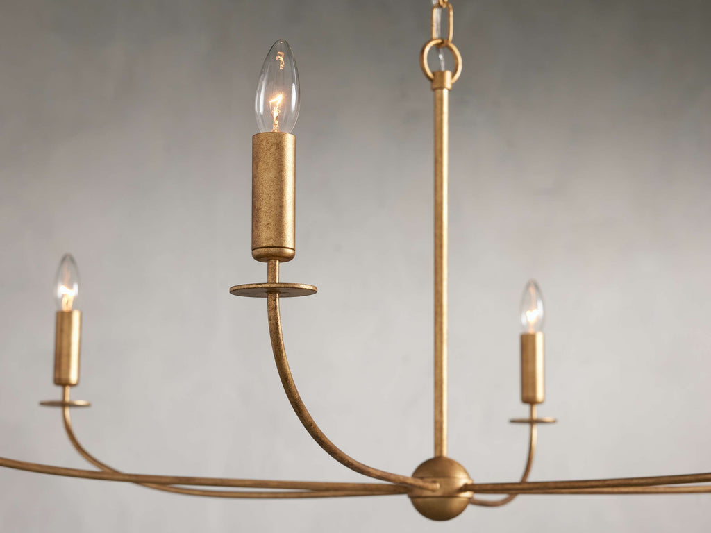 Clear Iron chandelier - Rosa Wisp for dining room view 6