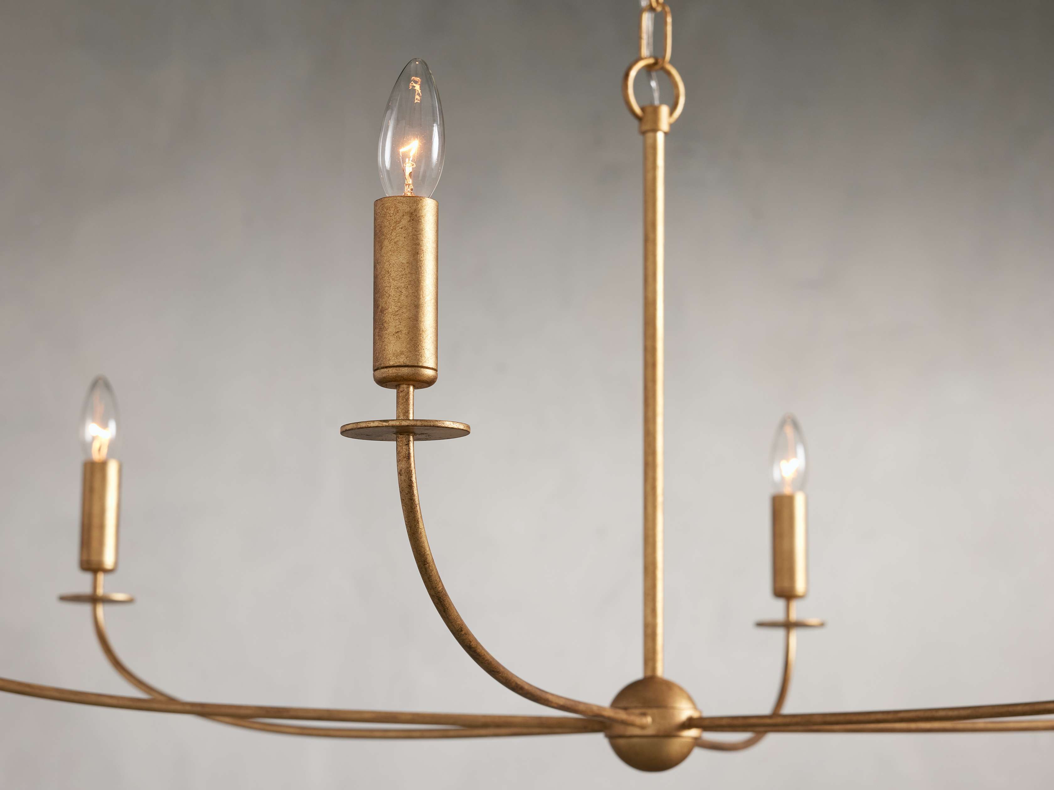 Clear Iron chandelier - Rosa Wisp for dining room view 6