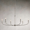 Clear Iron Round chandelier - Caro Wisp for dining room view 1