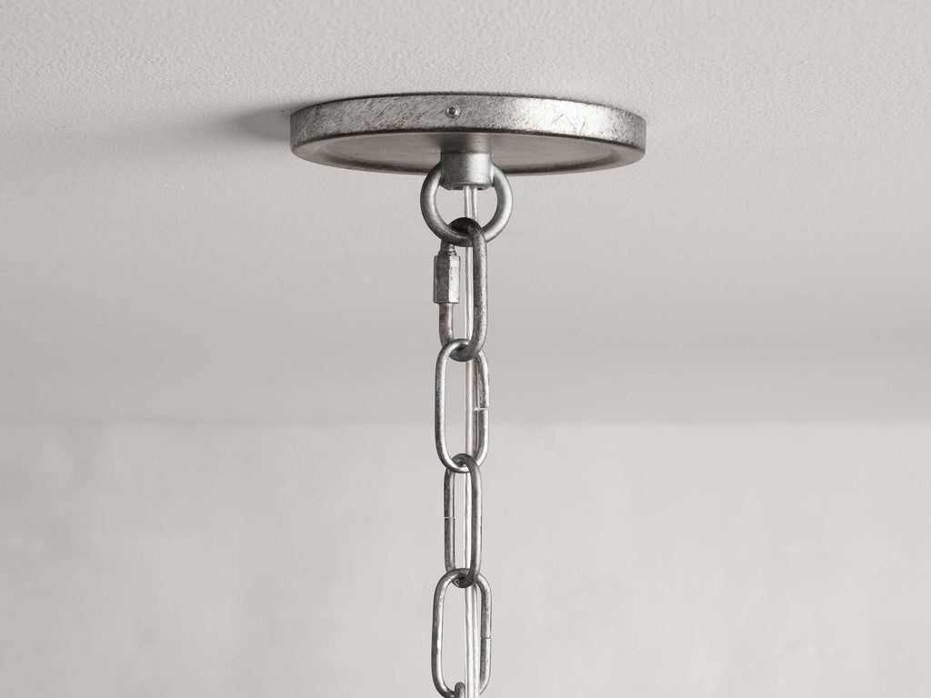 Clear Iron Round chandelier - Caro Wisp for dining room view 3