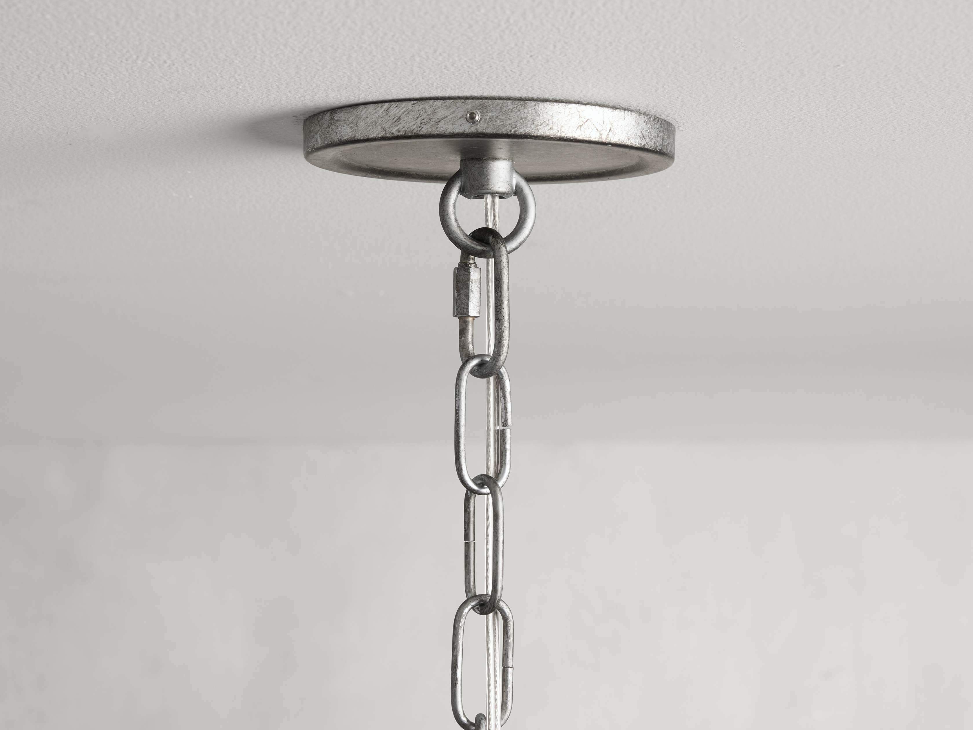 Clear Iron Round chandelier - Caro Wisp for dining room view 3
