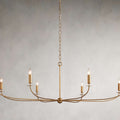 Clear Iron chandelier - Rosa Wisp for dining room view 1