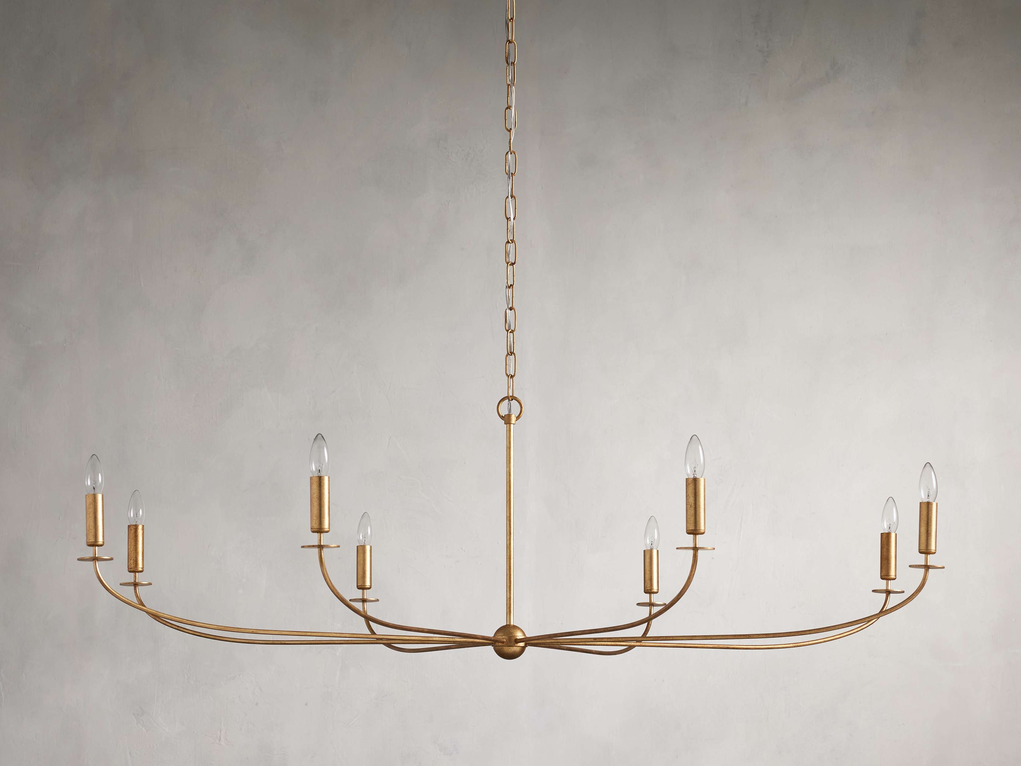 Clear Iron chandelier - Rosa Wisp for dining room view 4