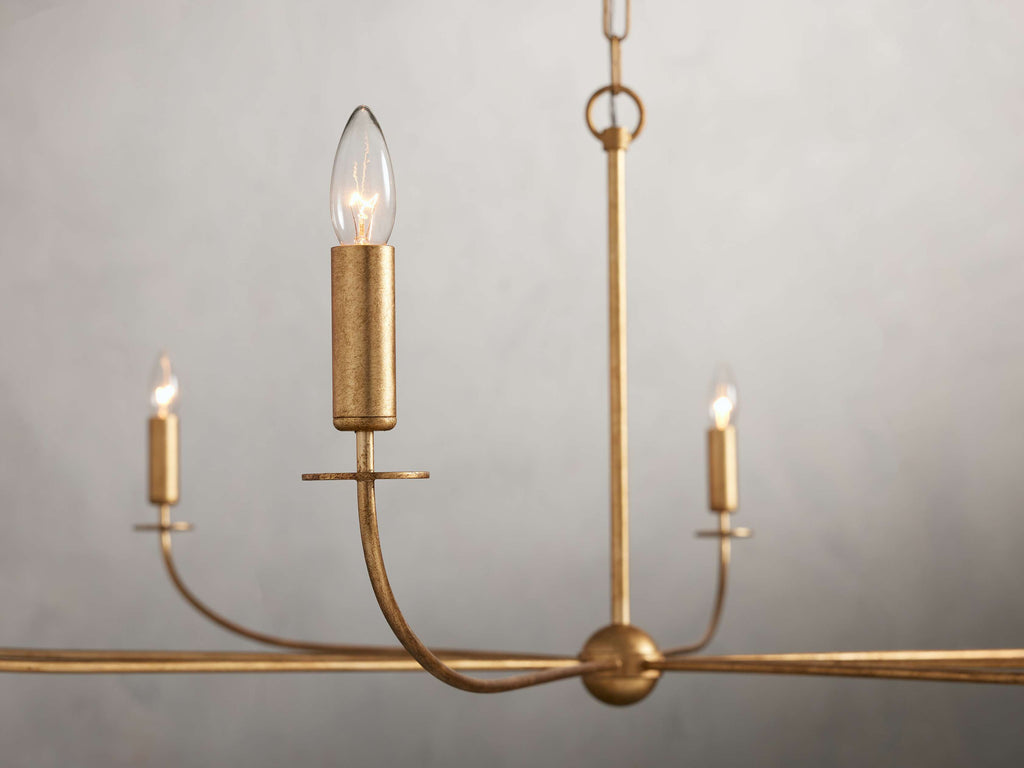 Clear Iron chandelier - Rosa Wisp for dining room view 3