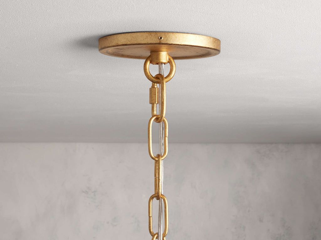 Clear Iron chandelier - Rosa Wisp for dining room view 5