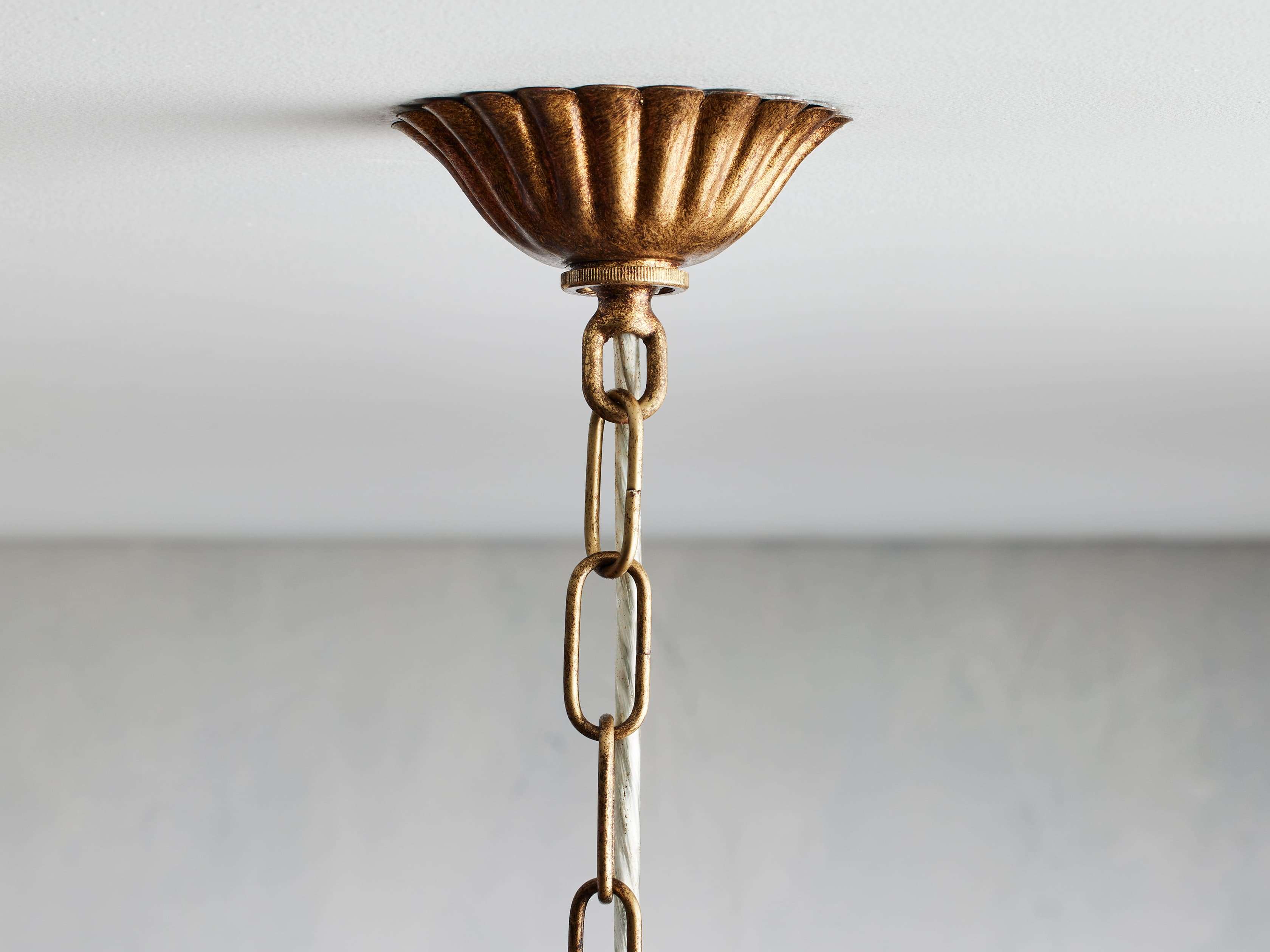 Gold Iron Linear chandelier - Haven Wisp for dining room view 5