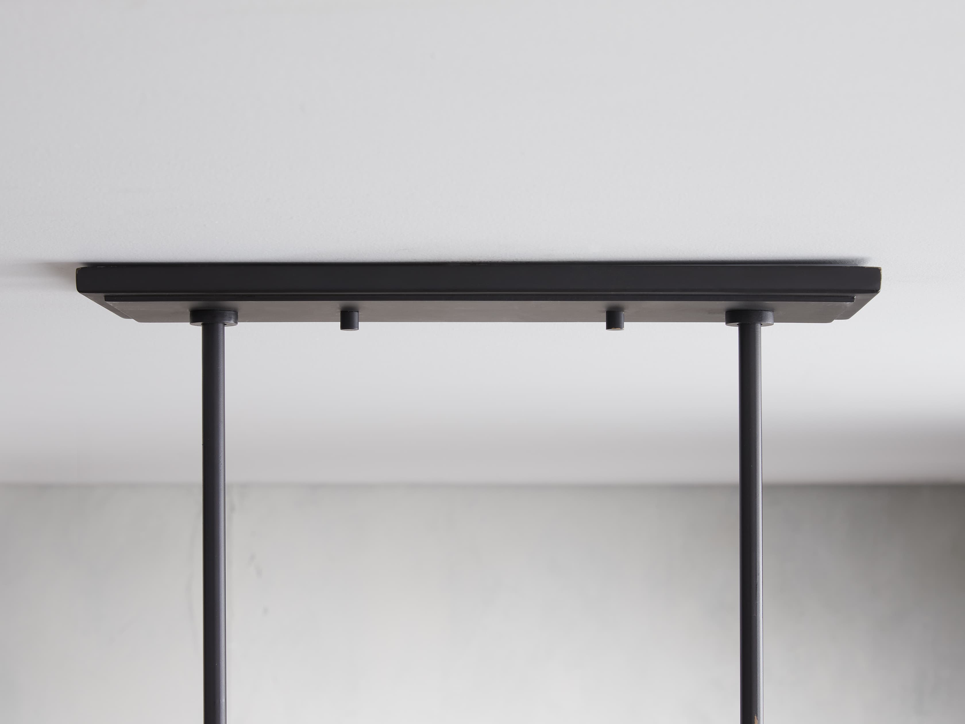 Black Steel Linear chandelier - Dahlia Wisp for dining room view 4