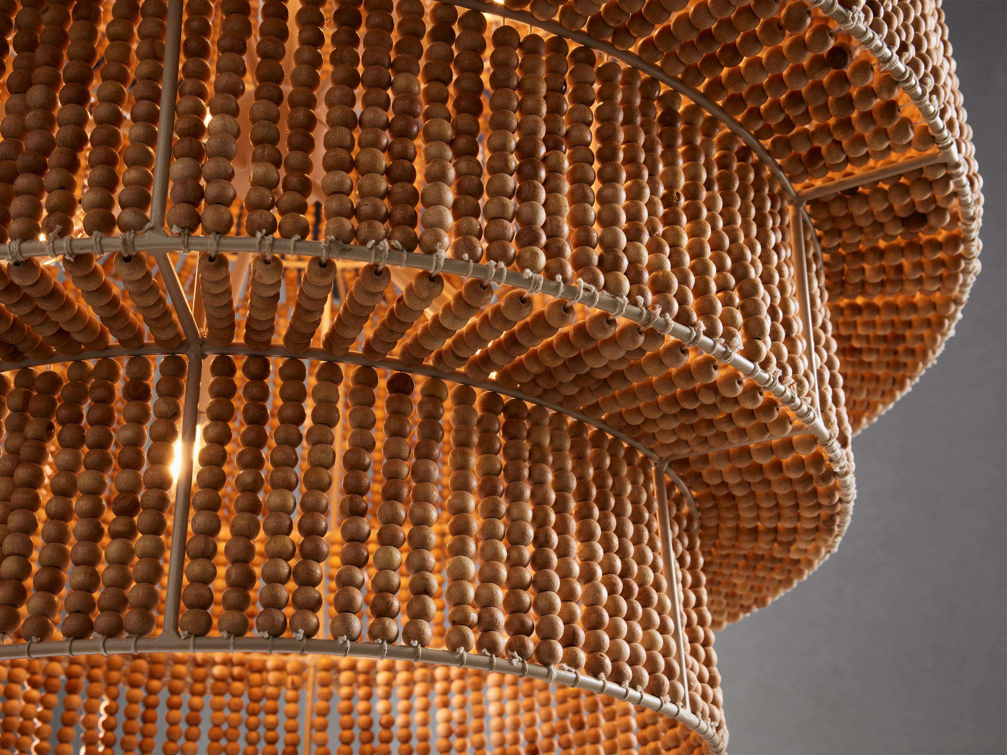 Clear Iron Tiered chandelier - Zora Wisp for dining room view 3