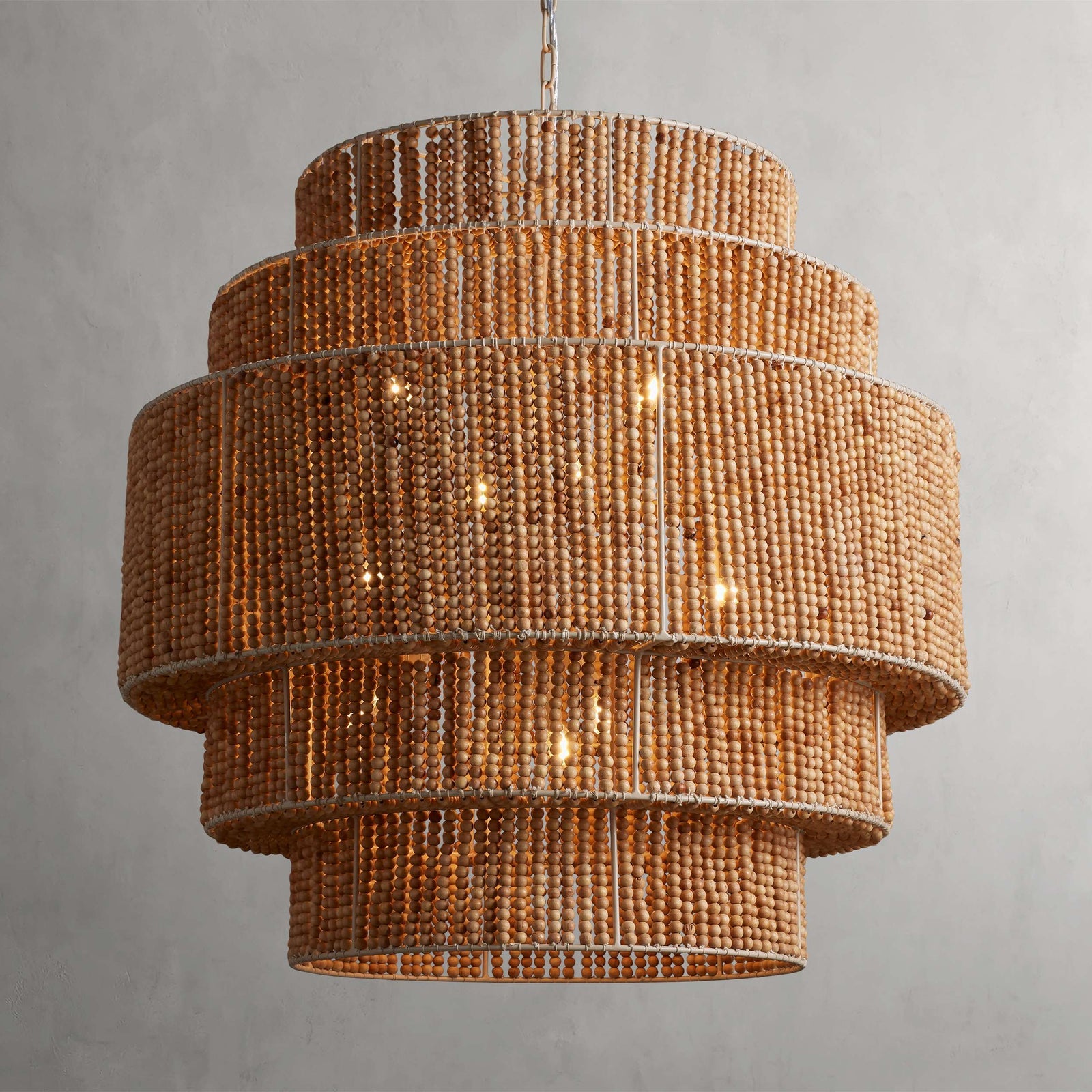 Clear Iron Tiered chandelier - Zora Wisp for dining room view 1