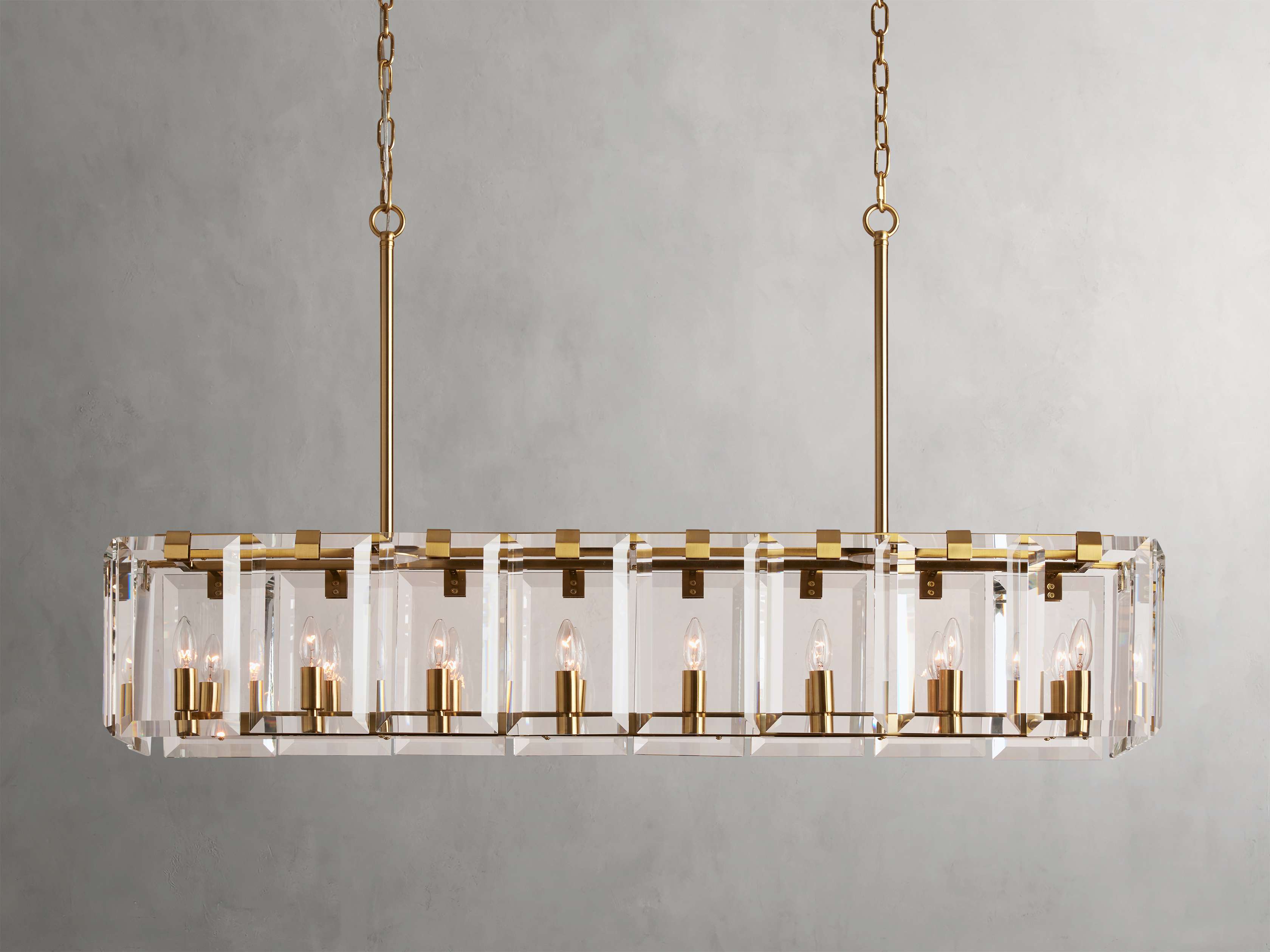 Black Crystal Linear chandelier - Liora Court for dining room view 11