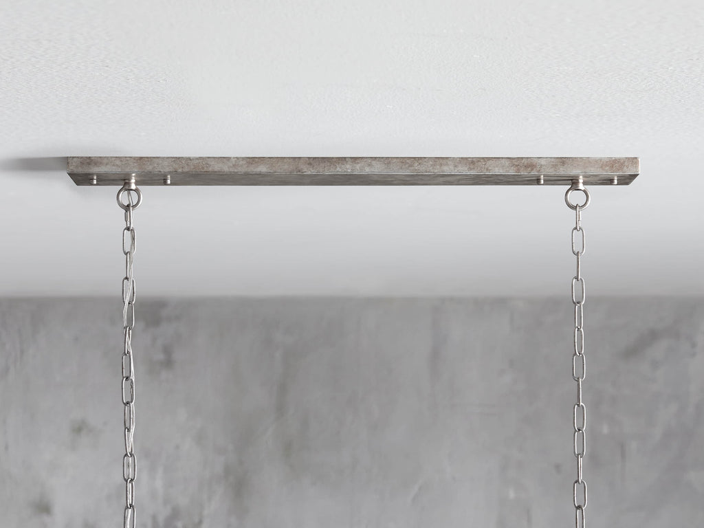 Silver Glass Round chandelier - Oriel Wisp for dining room view 4