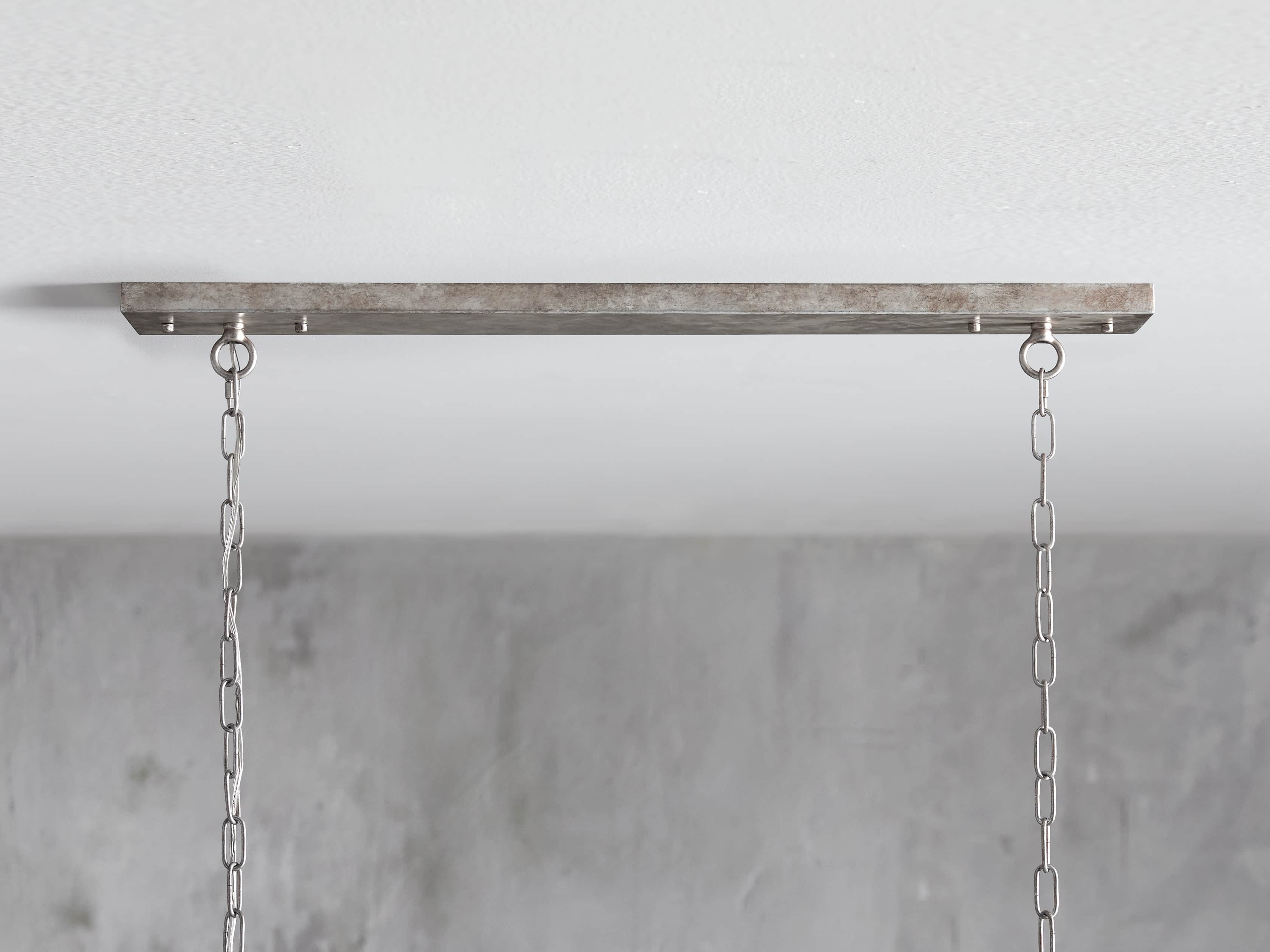 Silver Glass Round chandelier - Oriel Wisp for dining room view 4