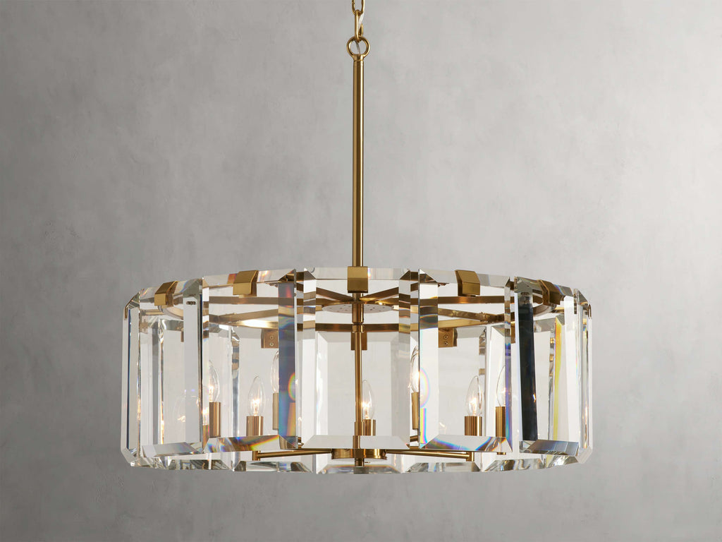 Black Crystal Round chandelier - Arden Court for dining room view 12