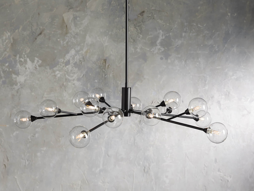 Polished Nickel Iron Round chandelier - Ansel Court for dining room view 11