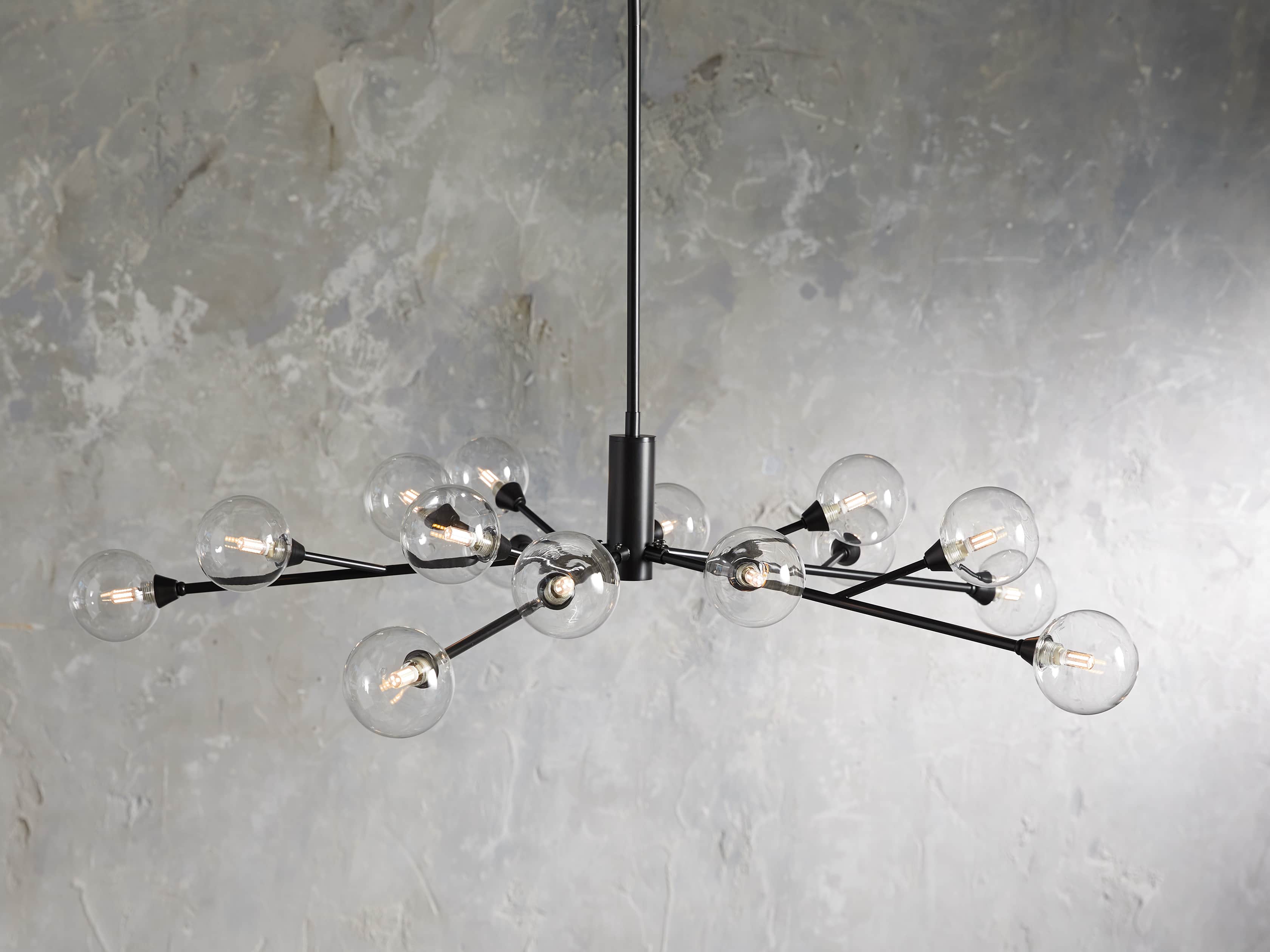 Polished Nickel Iron Round chandelier - Ansel Court for dining room view 11