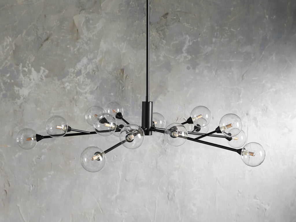 Polished Nickel Iron Round chandelier - Ansel Court for dining room view 5