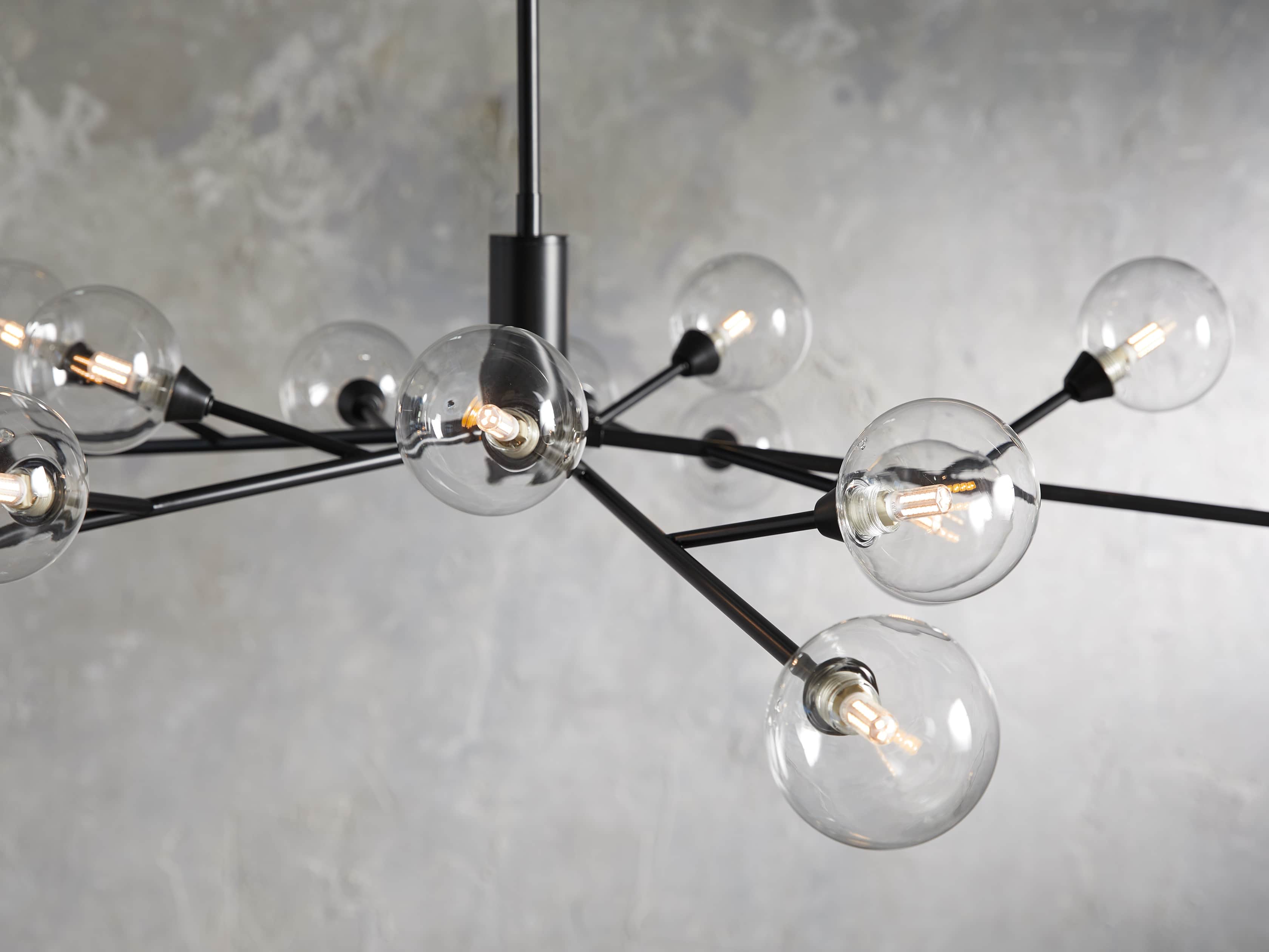 Polished Nickel Iron Round chandelier - Ansel Court for dining room view 3