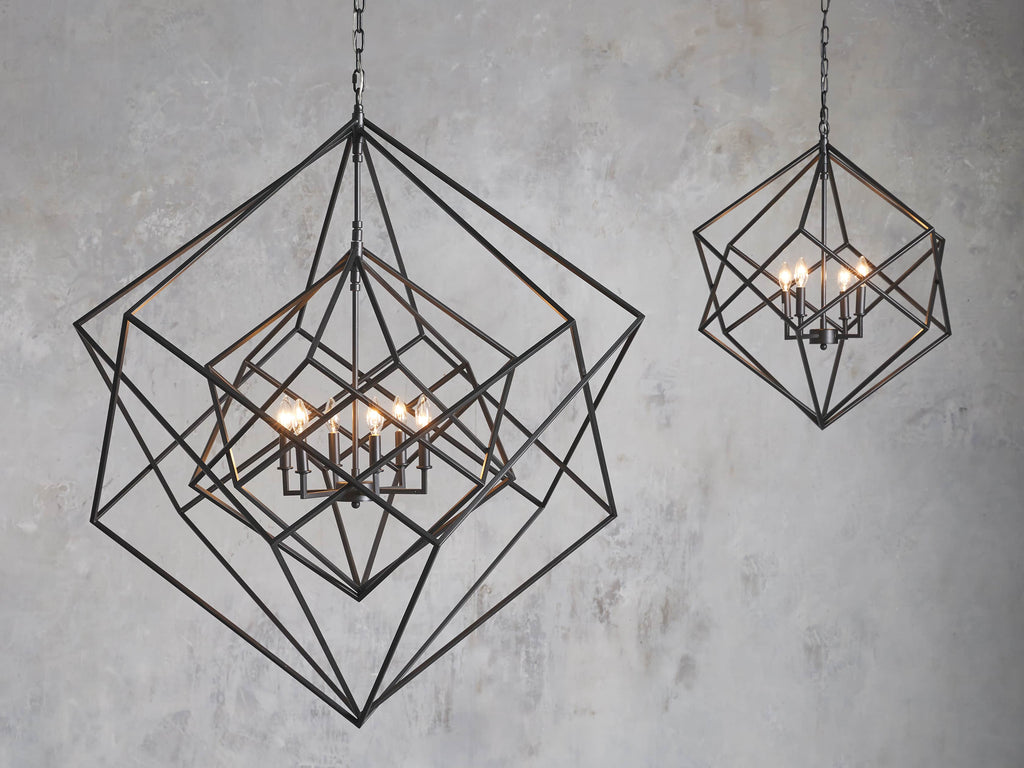 Bronze Iron chandelier - Hera Wisp for dining room view 7