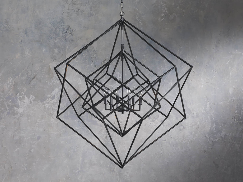 Bronze Iron chandelier - Hera Wisp for dining room view 5