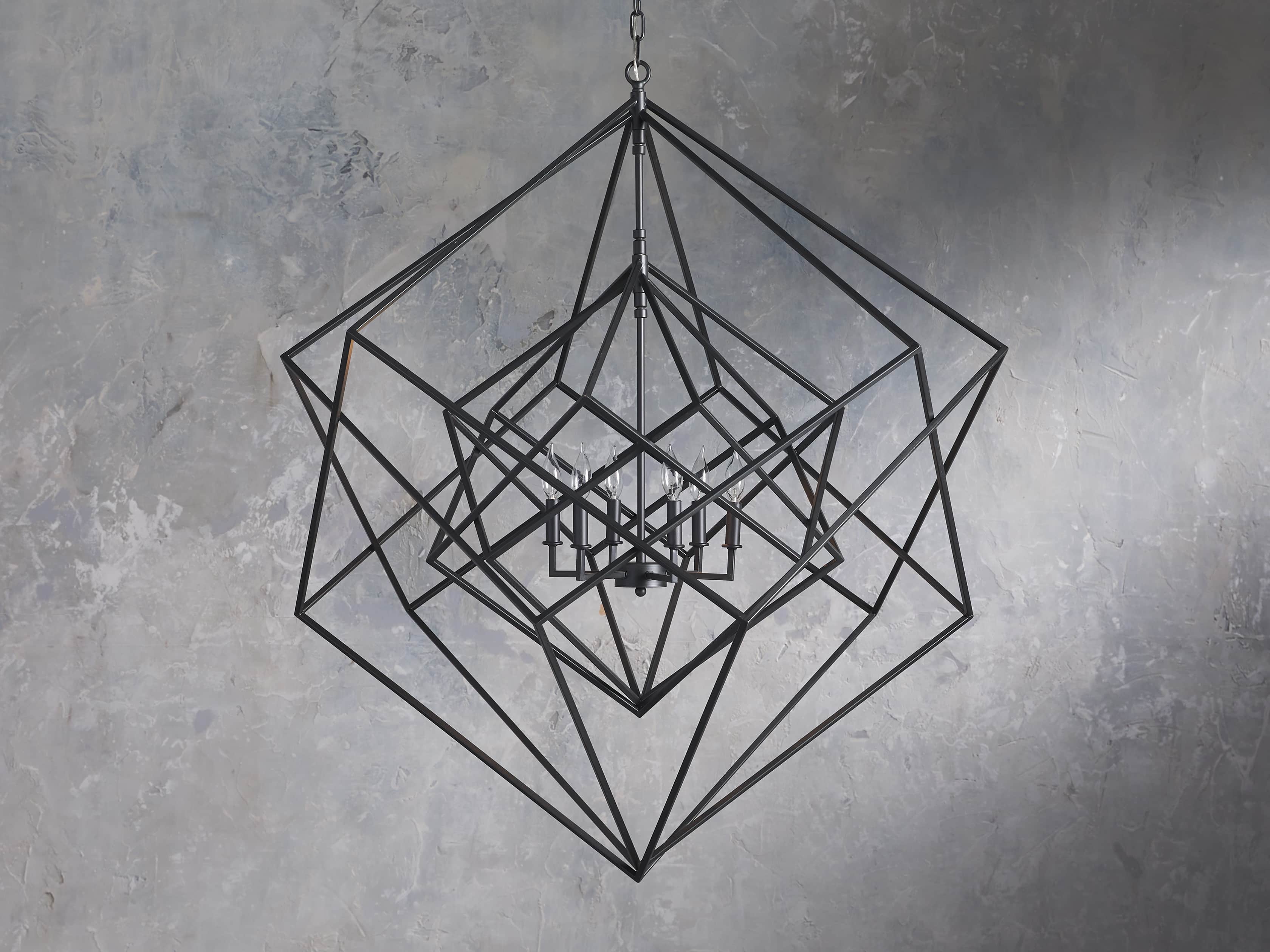 Bronze Iron chandelier - Hera Wisp for dining room view 5