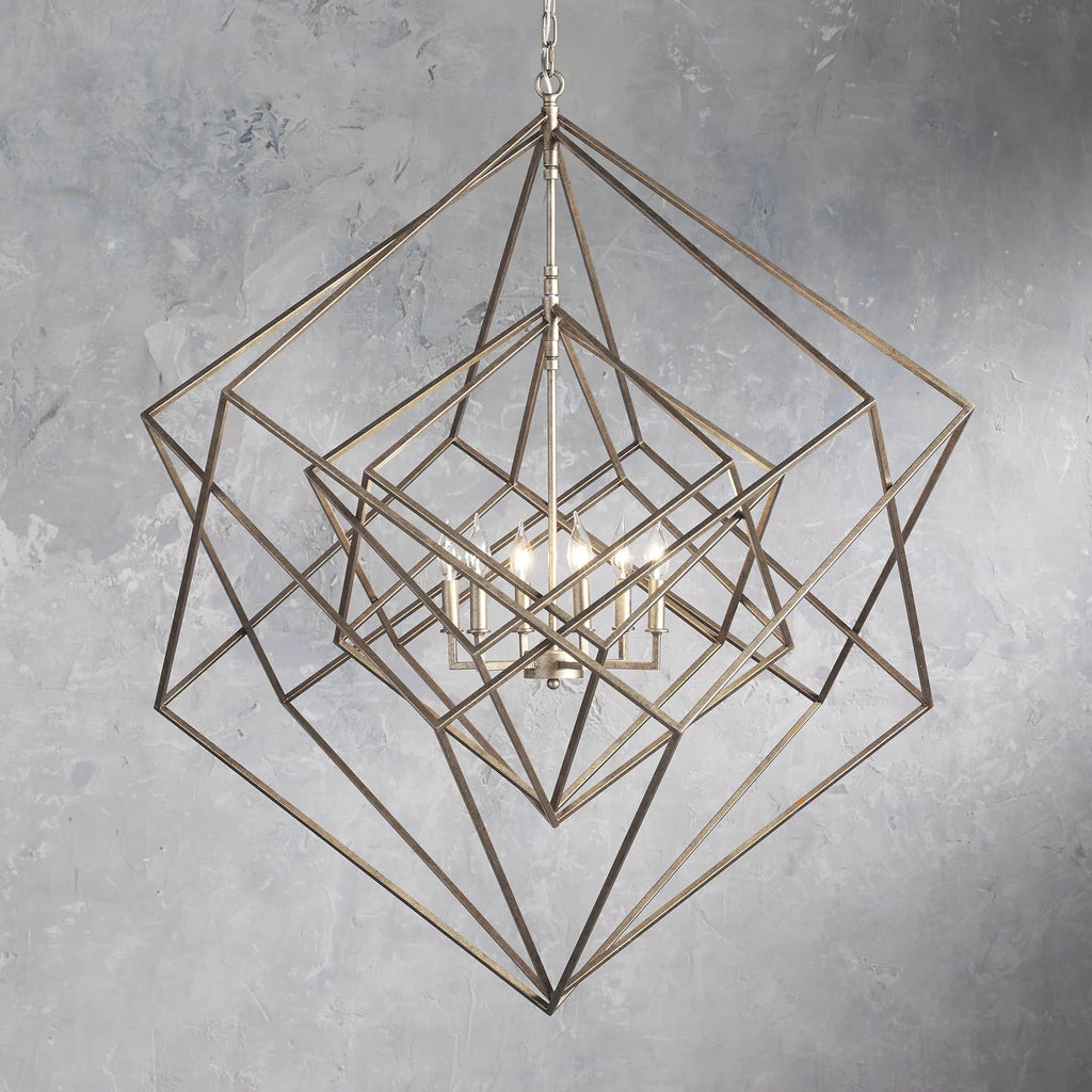 Bronze Iron chandelier - Hera Wisp for dining room view 1