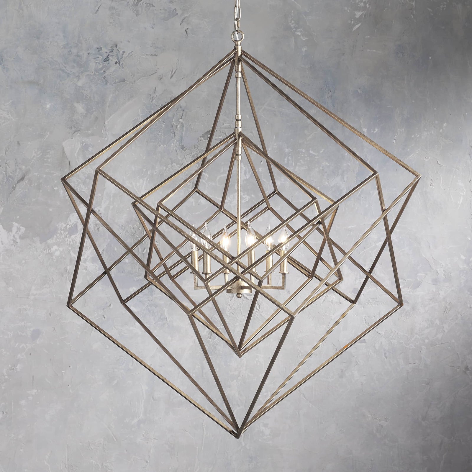 Bronze Iron chandelier - Hera Wisp for dining room view 1