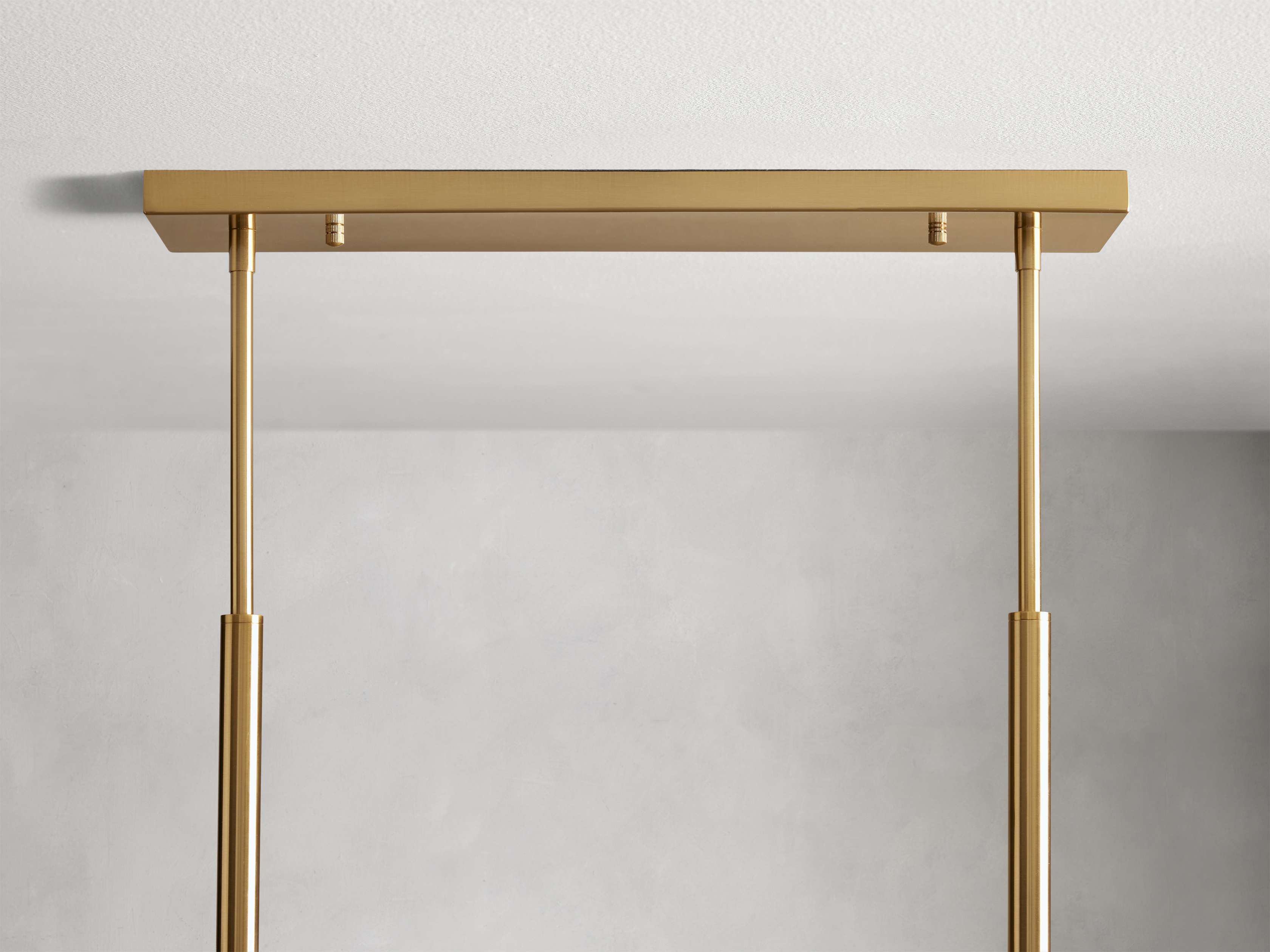 Clear Glass Linear chandelier - Aurelia Arc for dining room view 5