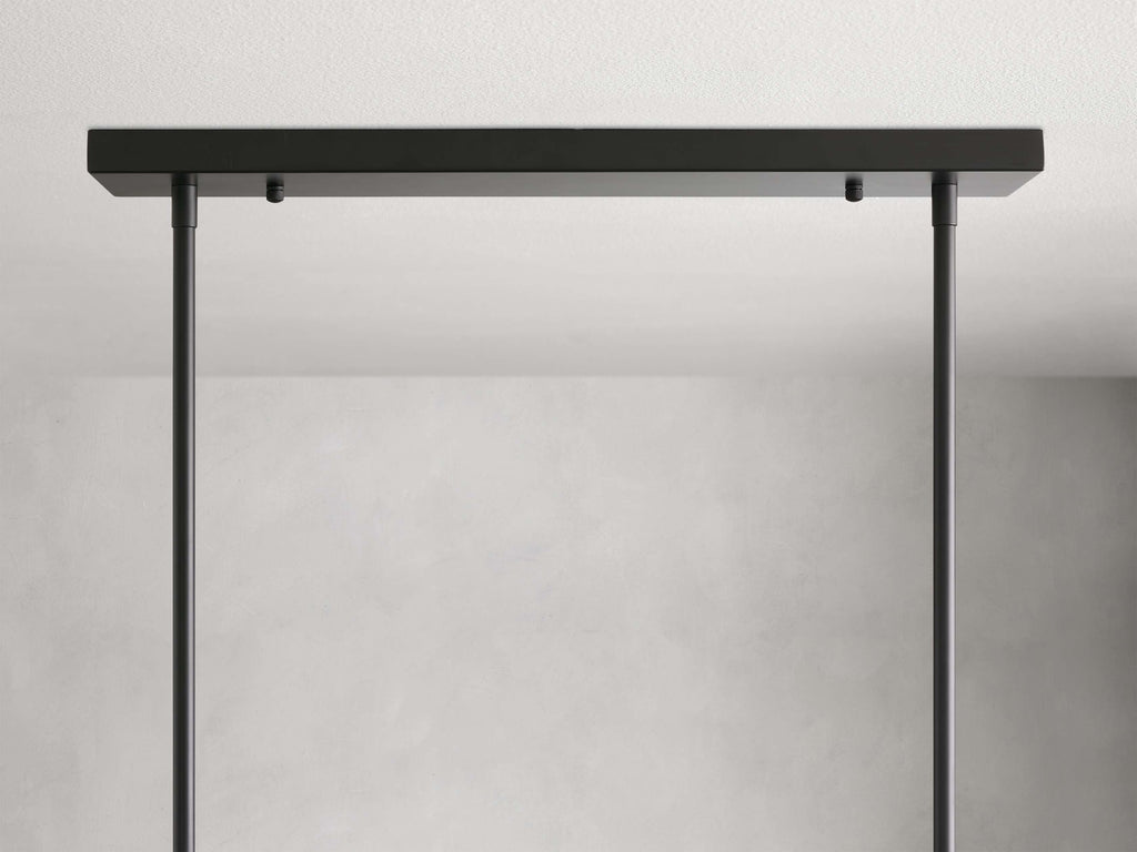 Clear Glass Linear chandelier - Aurelia Arc for dining room view 16