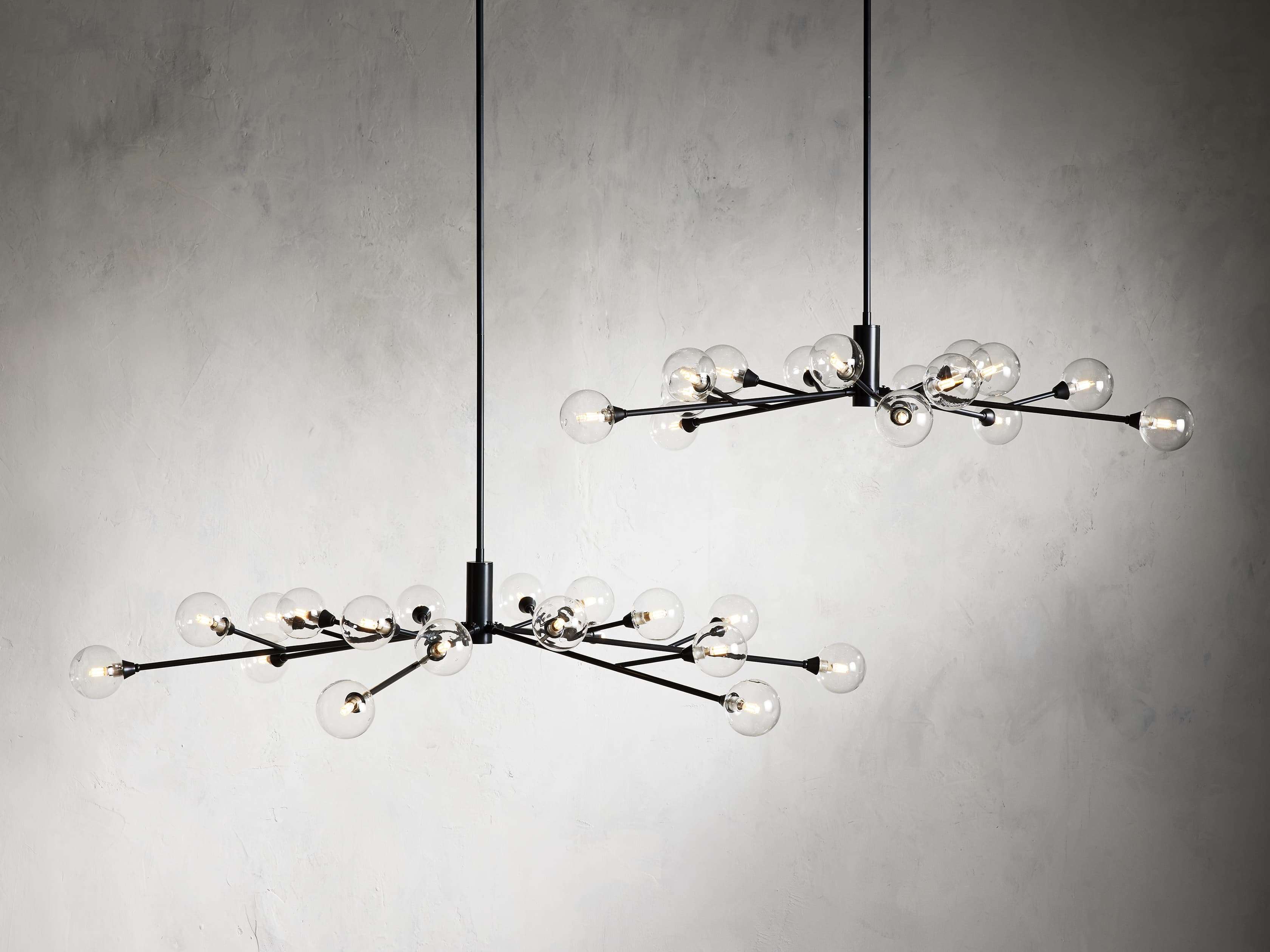 Polished Nickel Iron Round chandelier - Ansel Court for dining room view 8