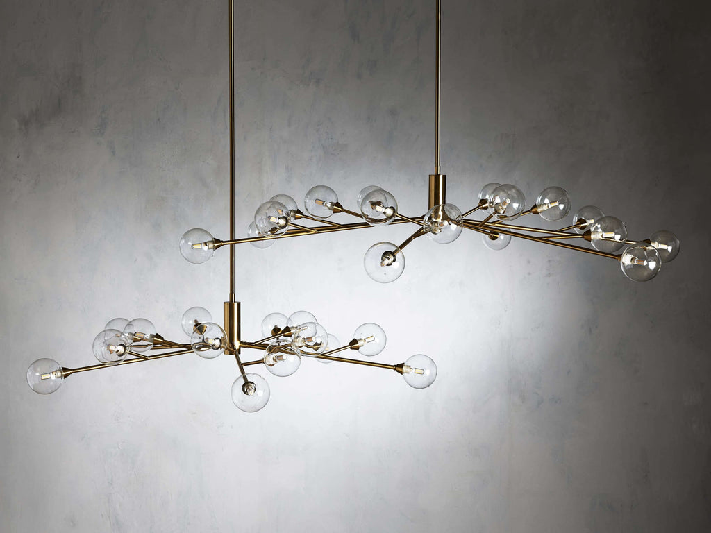Polished Nickel Iron Round chandelier - Ansel Court for dining room view 15