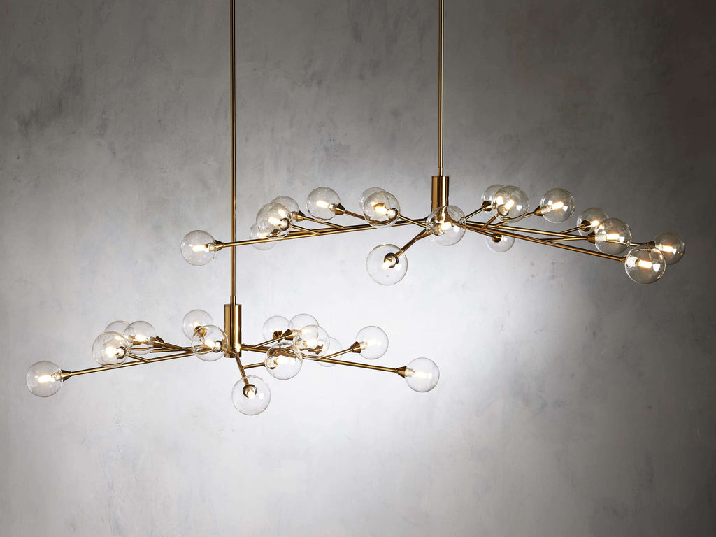 Polished Nickel Iron Round chandelier - Ansel Court for dining room view 16